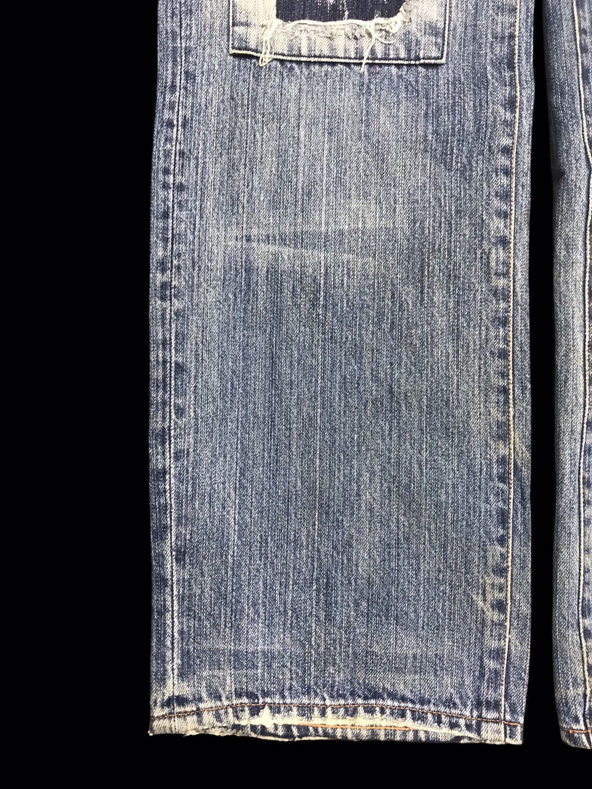 Designer 💥DENIM ART💥ZEROSAIL Japan Distressed Patchwork Denim F176 Size US 34 / EU 50 - 8 Thumbnail