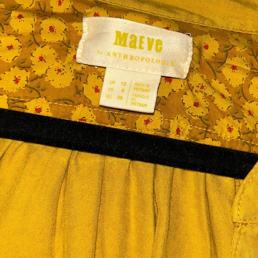 Designer Anthropologie l Maeve Marlie Button-Front Tunic Dress Size 6 Size M / US 6-8 / IT 42-44 - 10 Thumbnail