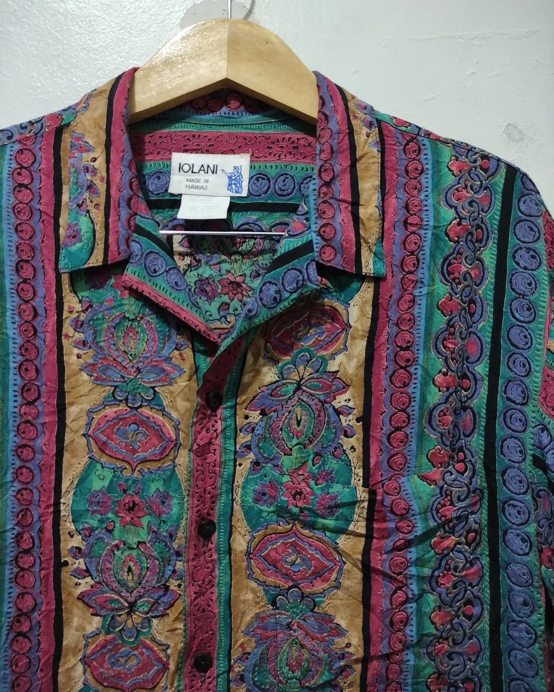 IOLANI Rare Vintage Iolani Rayon Paisley Floral Ethnic Size US M / EU 48-50 / 2 - 5 Thumbnail