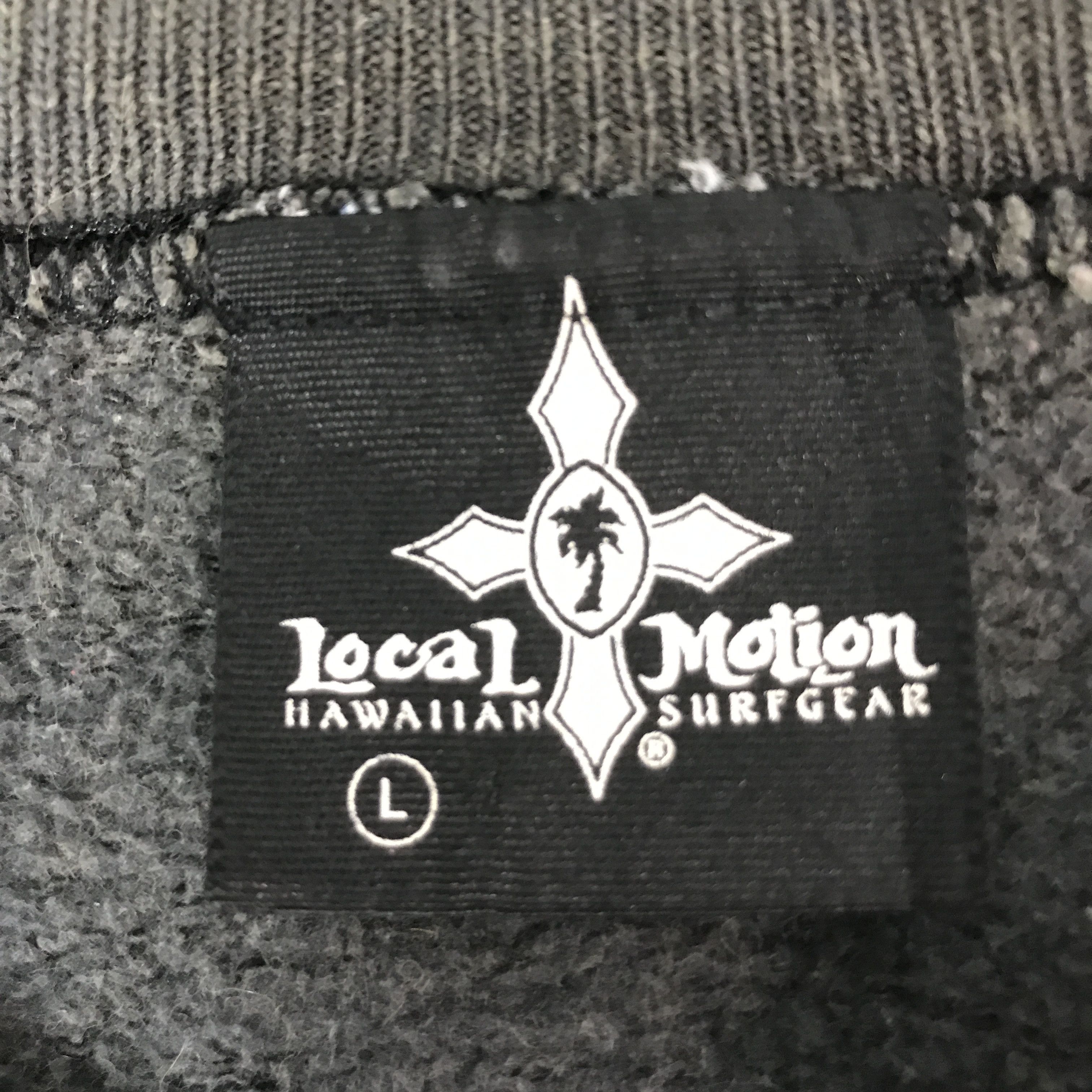 Japanese Brand Vtg local motion black faded style Sweatshirt Size US L / EU 52-54 / 3 - 10 Thumbnail