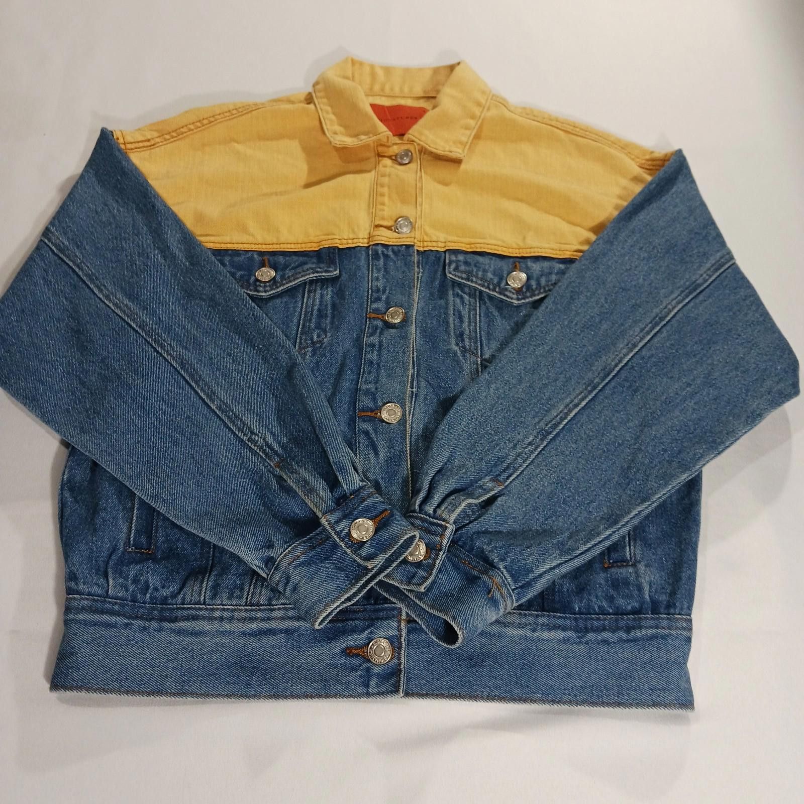 Kirkland Signature Signature 8 Colorbloc S5600 Women Blue Yellow Denim Jacket S Size S / US 4 / IT 40 - 1 Thumbnail