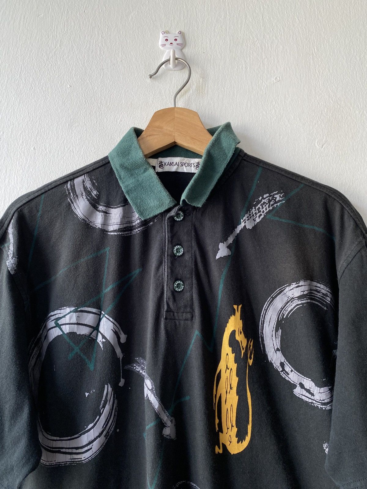 Japanese Brand × Kansai Yamamoto Vintage 90’s Kansai Sport Polo Tee Size US L / EU 52-54 / 3 - 5 Thumbnail