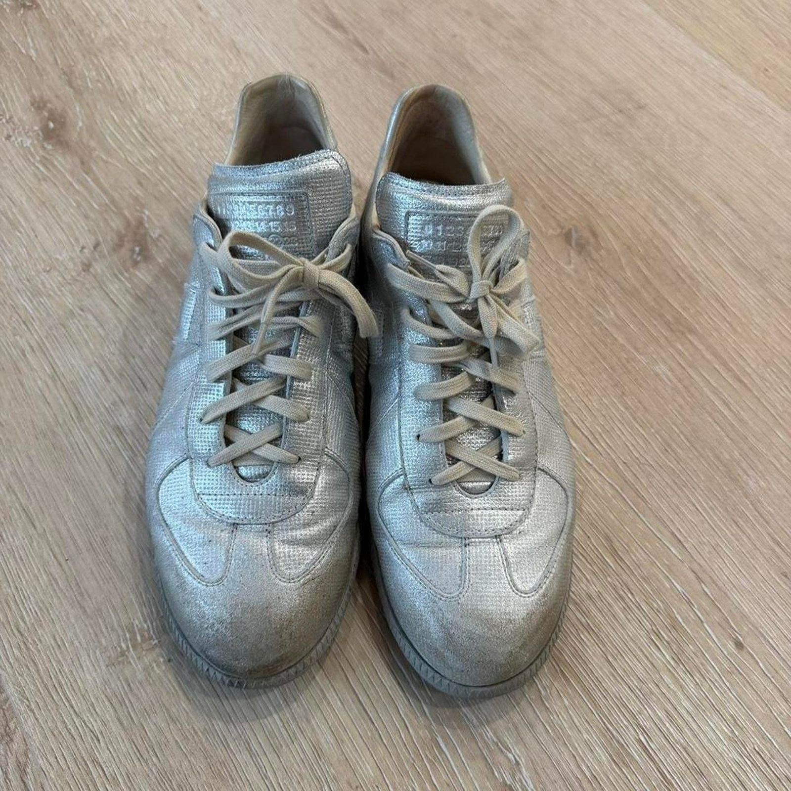 Maison Margiela Maison Margiela Replica GAT Silver Metallic Sneakers Size US 10 / EU 43 - 4 Thumbnail