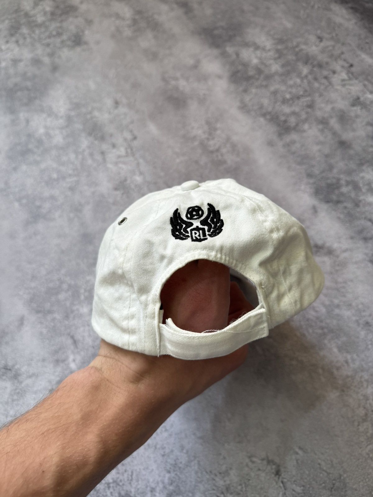 Polo Ralph Lauren × Vintage Vintage Polo Jeans company Ralph Lauren white cap hats Size ONE SIZE - 3 Thumbnail