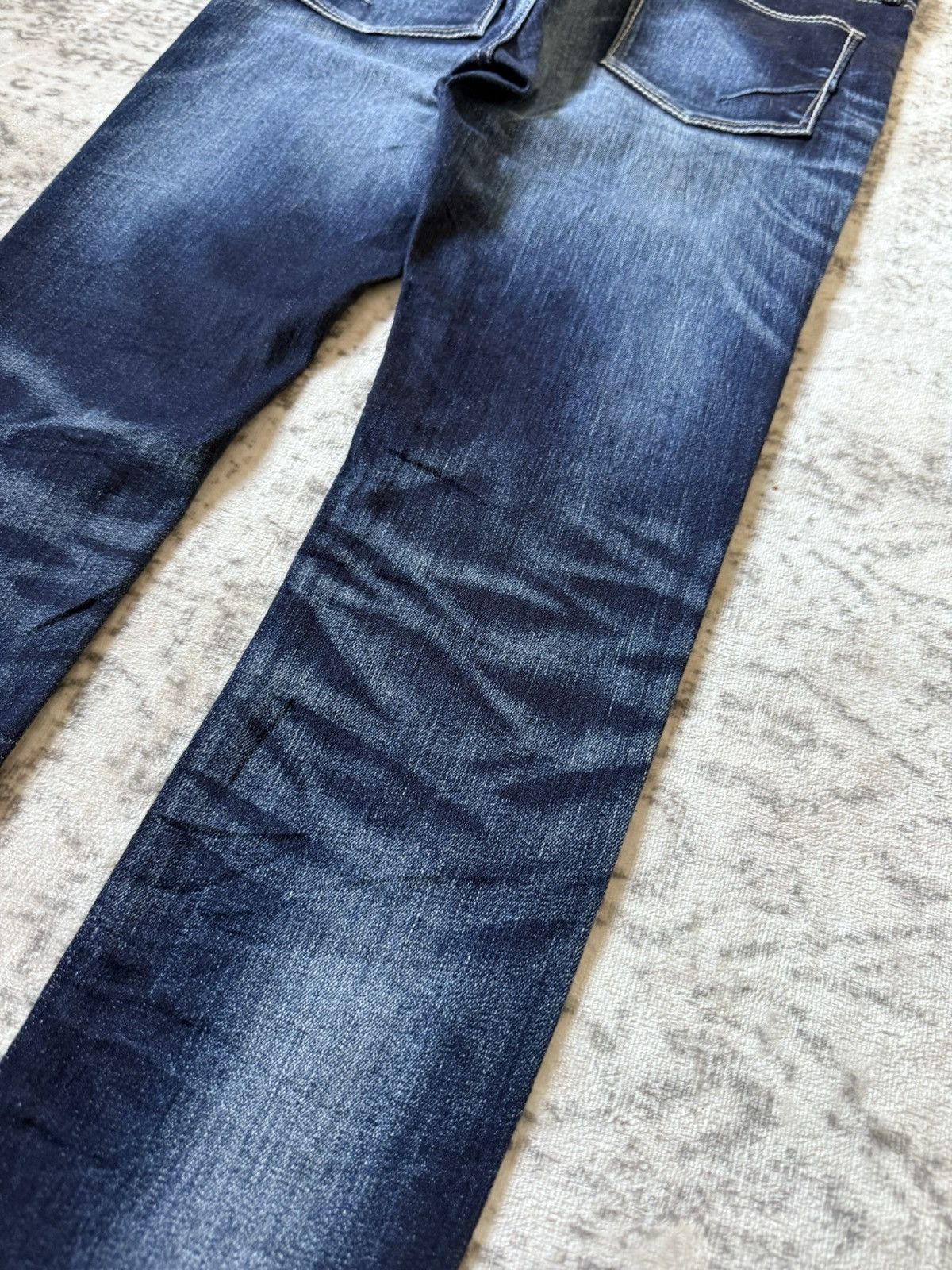 Japanese Brand Gostar De Fuga Shadow Fade Wash Whiskers Skinny Jeans Size US 29 - 16 Thumbnail