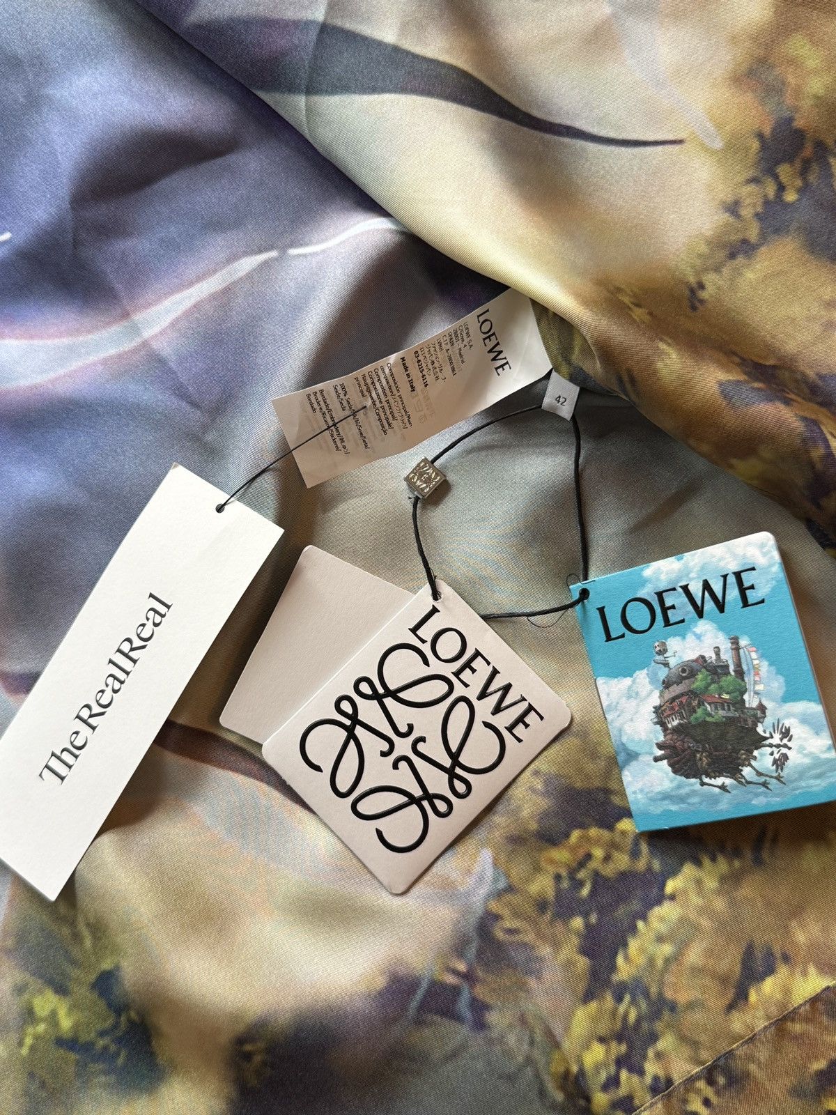 Loewe LOEWE STUDIO GHIBLI Howls Moving Castle Magic Sky Silk Shirt Size US L / EU 52-54 / 3 - 9 Thumbnail