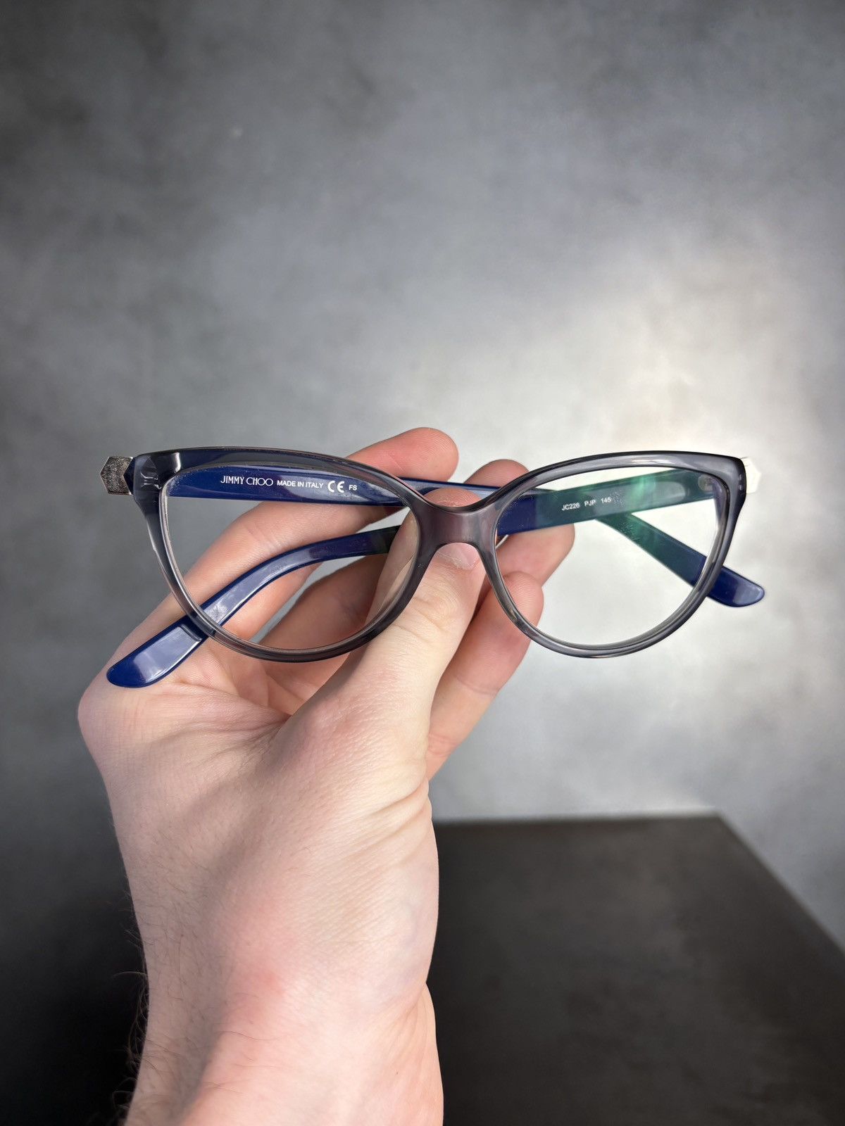 Jimmy Choo Jimmy Choo Eyeglasses Cat Eye Bold Librarian JC 226 Blue Y2K Size ONE SIZE - 1 Thumbnail