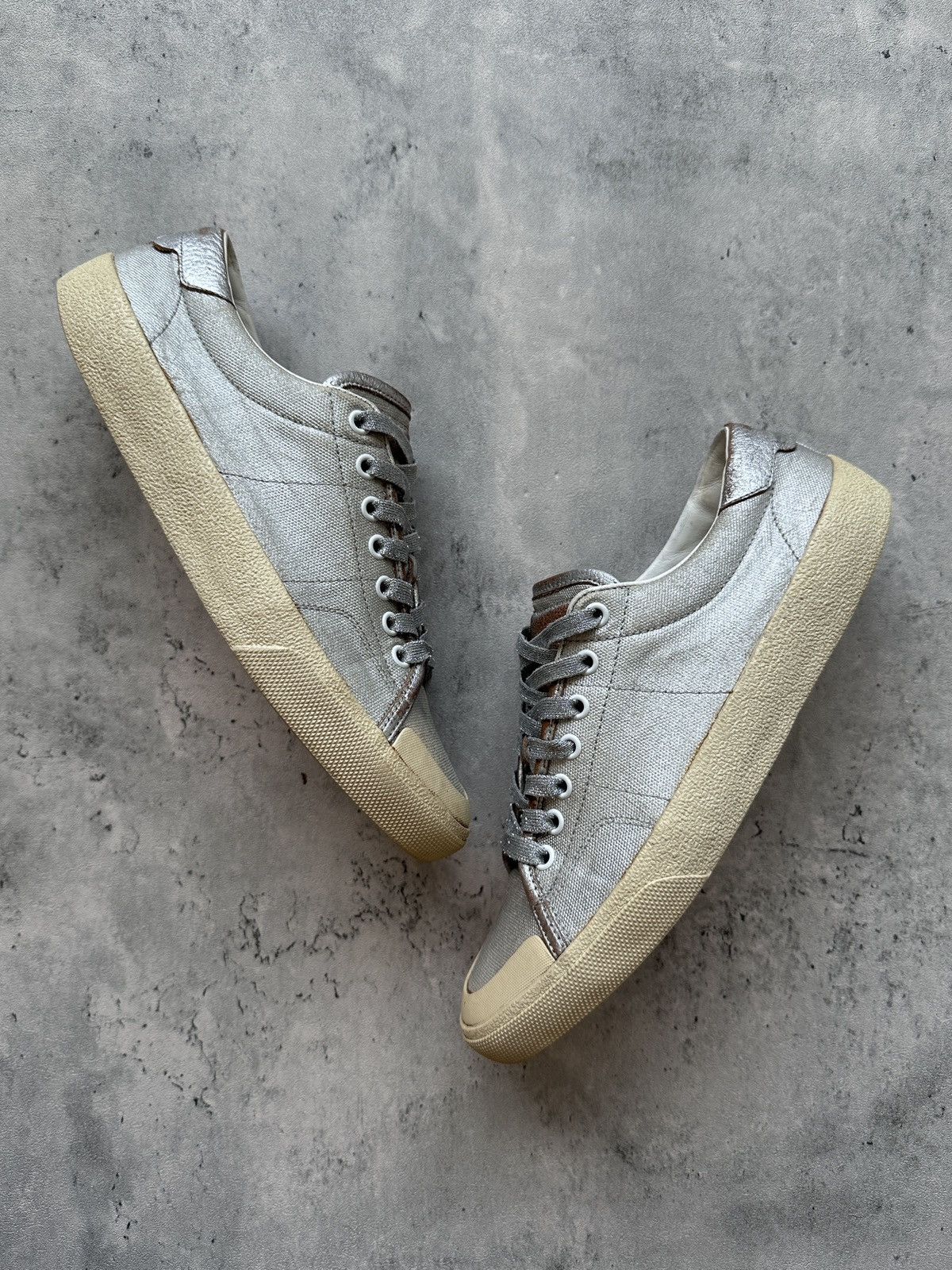 Saint Laurent Paris HEDI SLIMANE | SL/37 “METALLIC” COURT CLASSIC LOW TOP Size US 7 / EU 40 - 6 Thumbnail