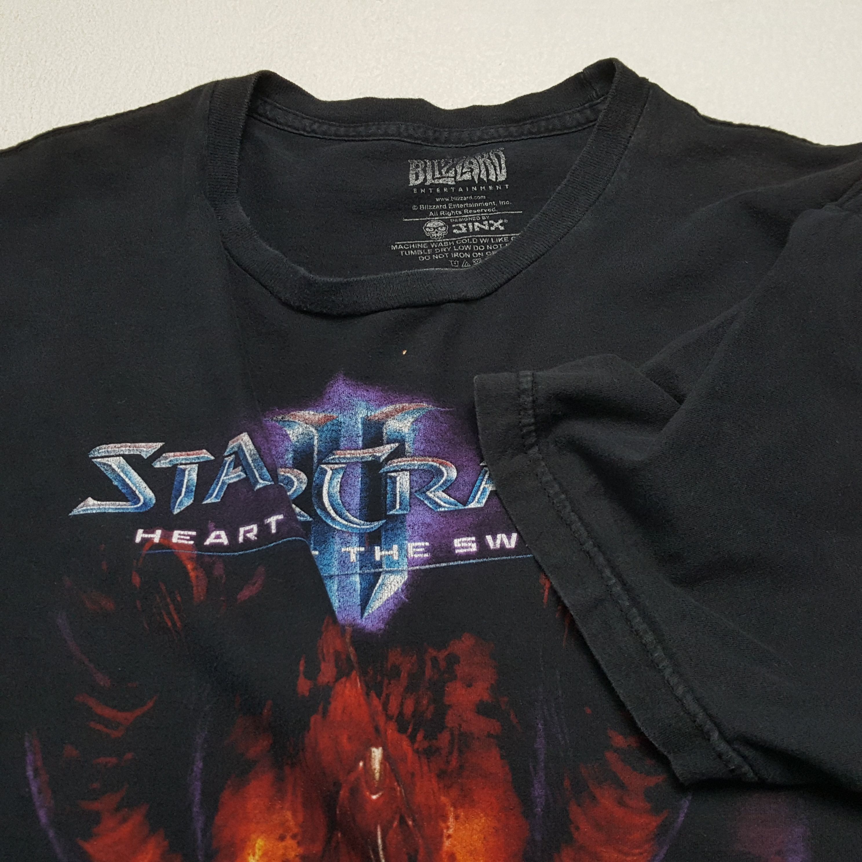 Playstation × The Game × Vintage STARCRAFT Blizzard PlayStation Games Promo Style Tshirt Size US XL / EU 56 / 4 - 6 Thumbnail