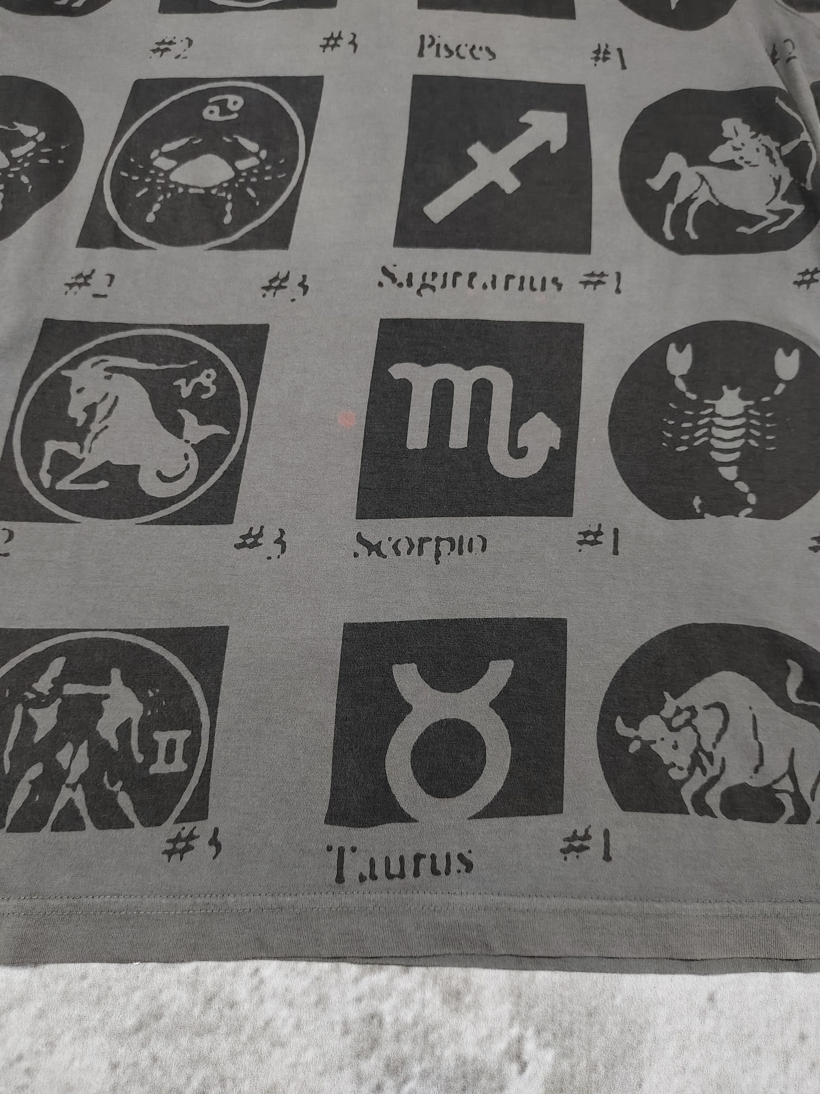 Prada 2000s PRADA- AOP Zodiac Astrology Graphic Washed Tee Size US M / EU 48-50 / 2 - 4 Thumbnail