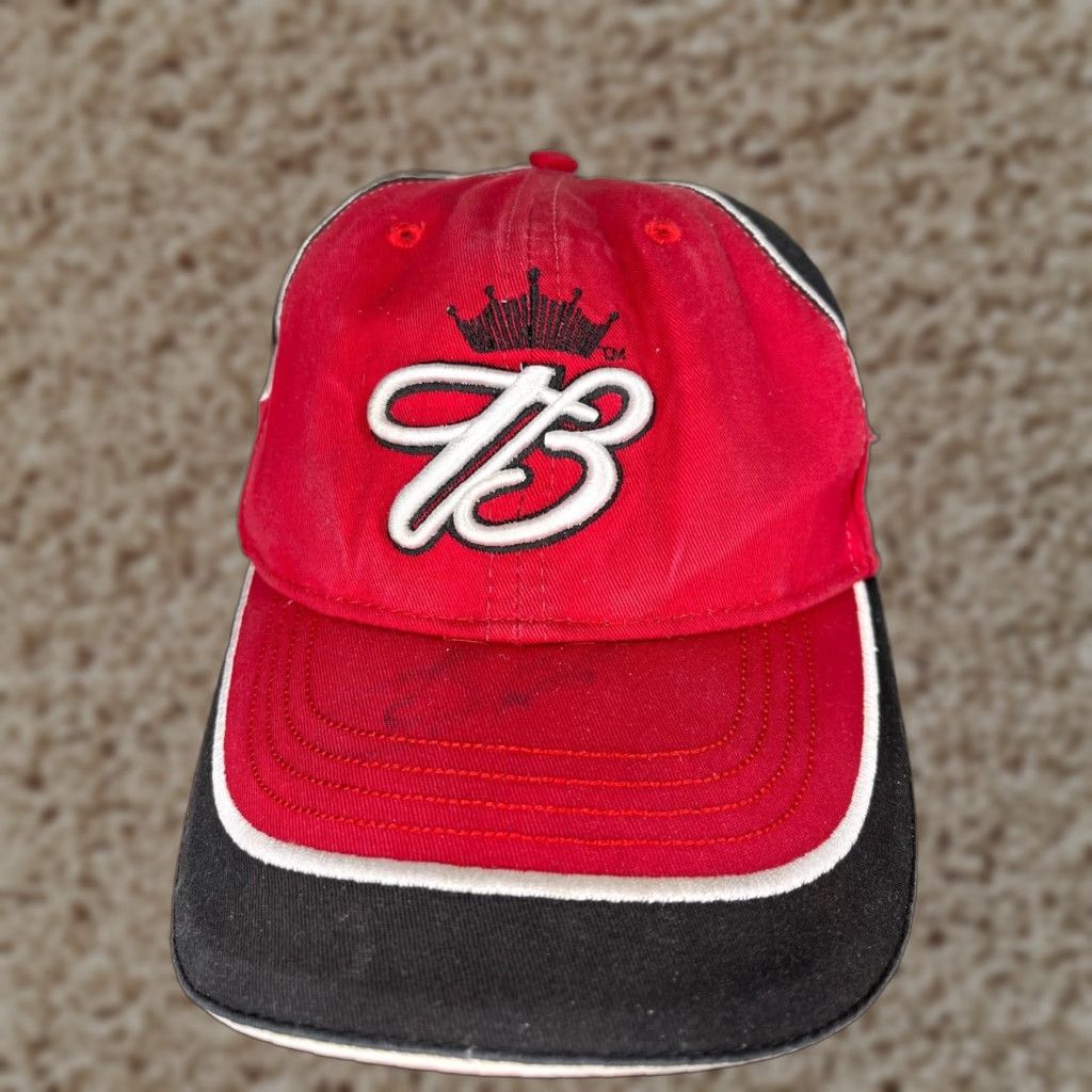 Budweiser VINTAGE Budweiser Hat Cap One Size Red Baseball Cap Adults Adjustable Beer NASCAR Flames Accessories Mens Size ONE SIZE - 1 Thumbnail