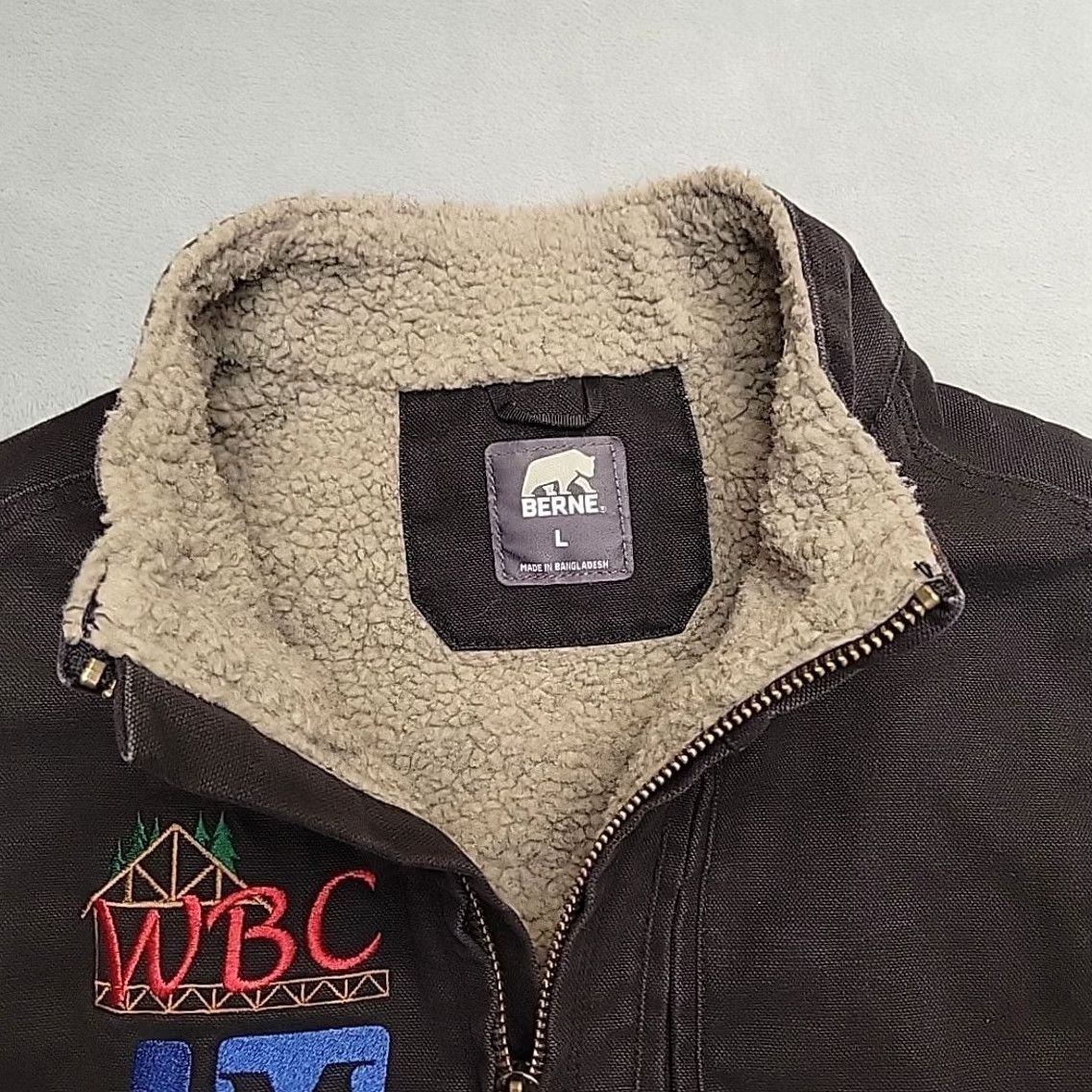 Vintage Berne Vest Mens Large Reg Black Sherpa Lined Duck Canvas Workwear Outdoors Work Size US L / EU 52-54 / 3 - 4 Thumbnail