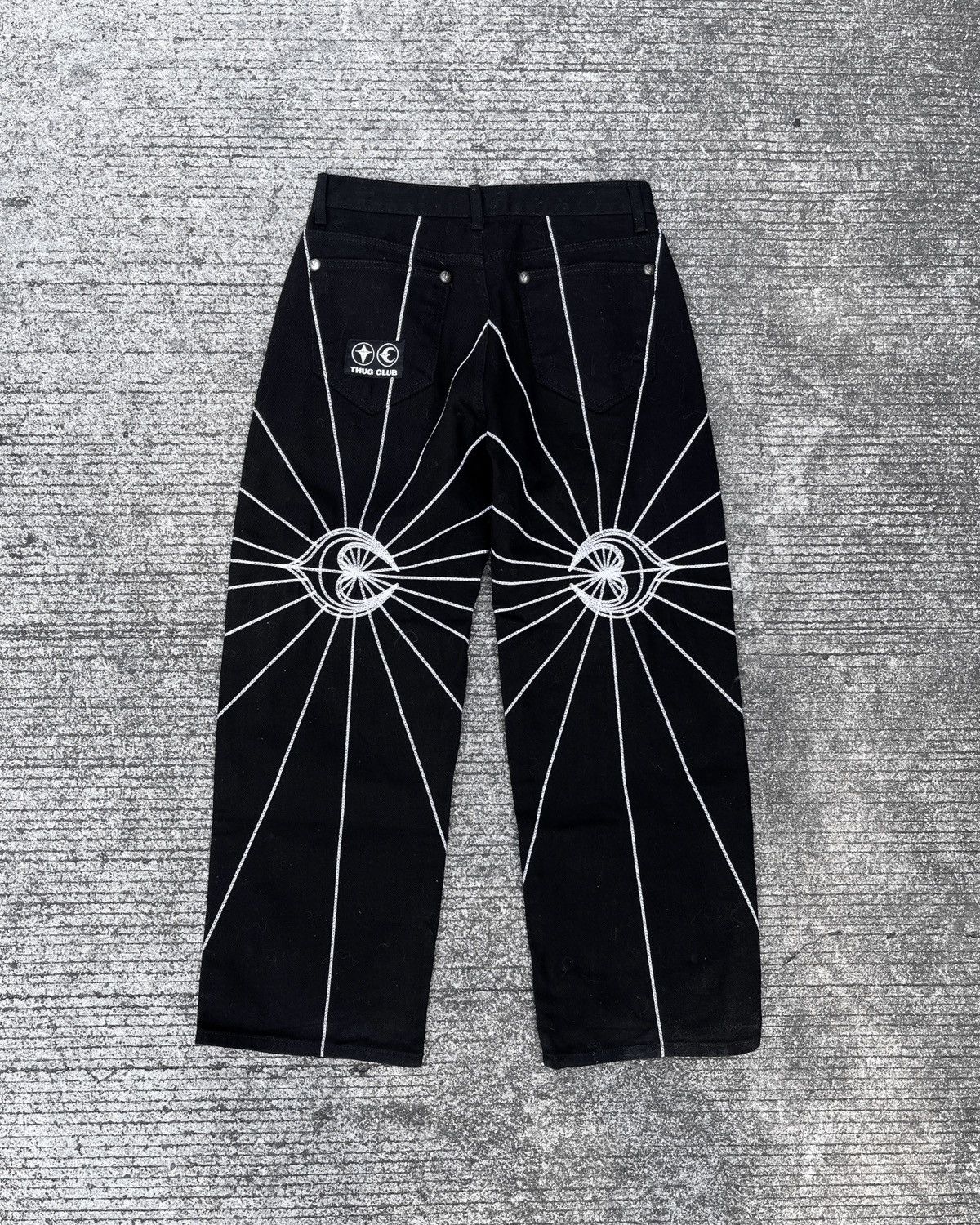 Thug Club Thug Club Chain Stitch Black Denim Size US 31 - 2 Thumbnail