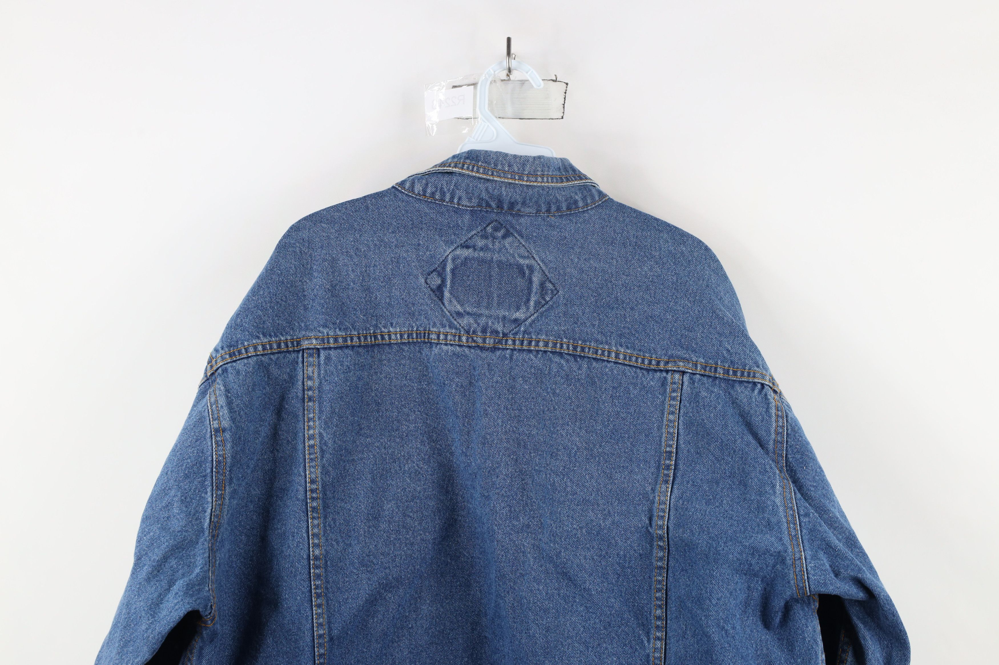 Vintage Vintage 90s Streetwear Denim Jean Trucker Jacket Blue Cotton Size US XL / EU 56 / 4 - 14 Thumbnail