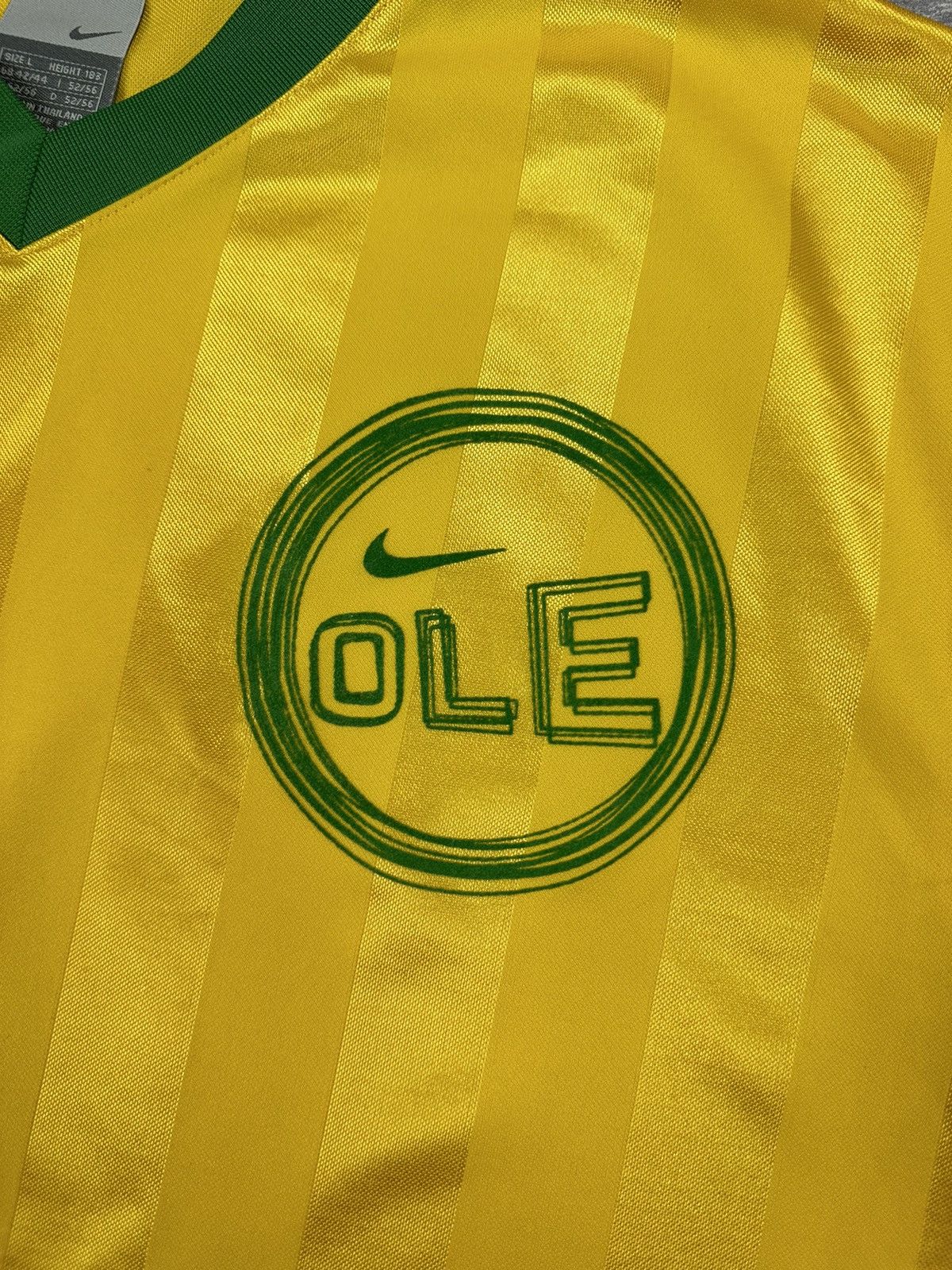 Nike Nike Yellow Ole Brazil Style Striped T-Shirt Jersey Size US L / EU 52-54 / 3 - 4 Thumbnail