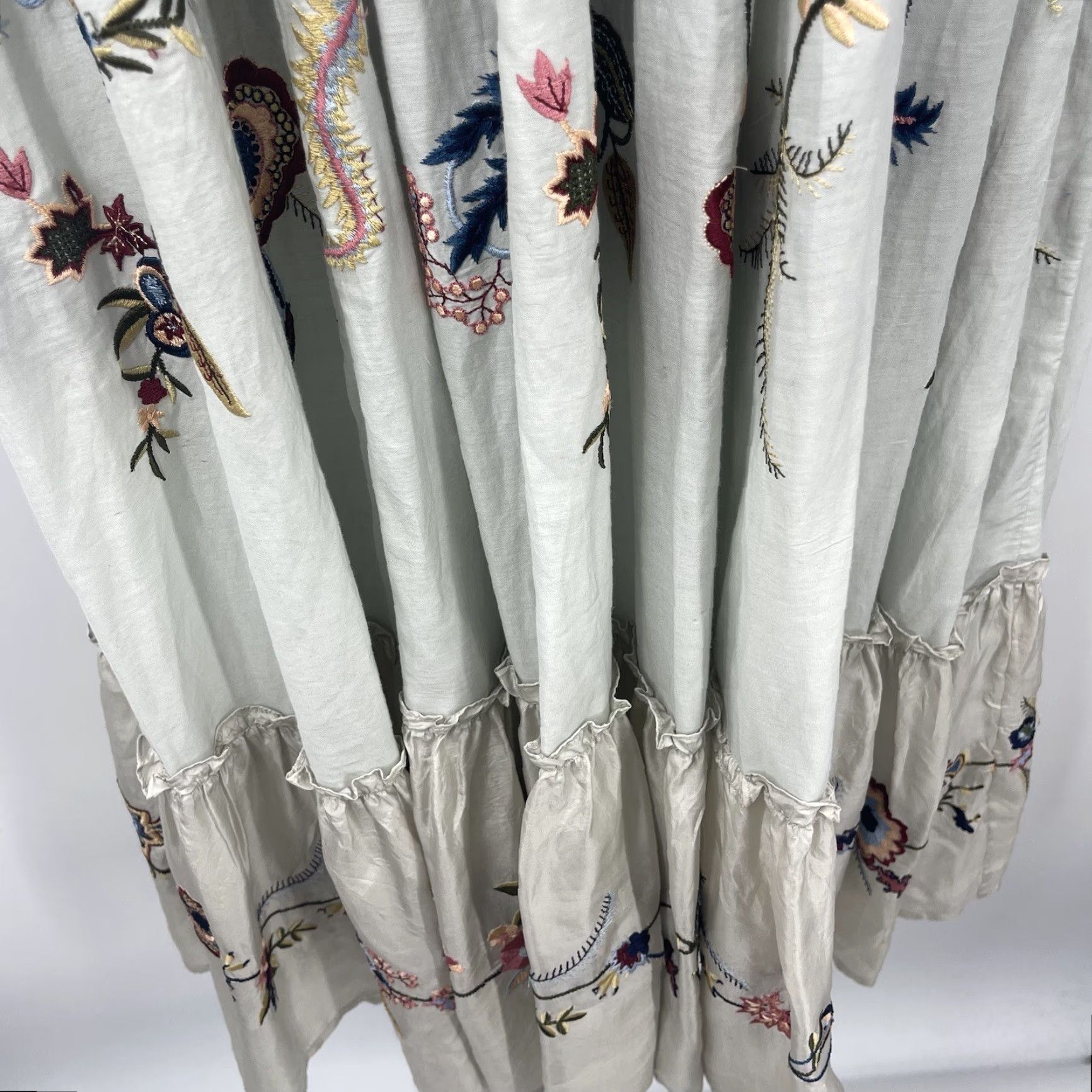 Anthropologie VINTAGE Anthropologie Maxikleid Women's S Gray Floral Sleeveless V-Neck Casual Elegant Spring Summer 2024 Girls Size S / US 4 / IT 40 - 4 Thumbnail