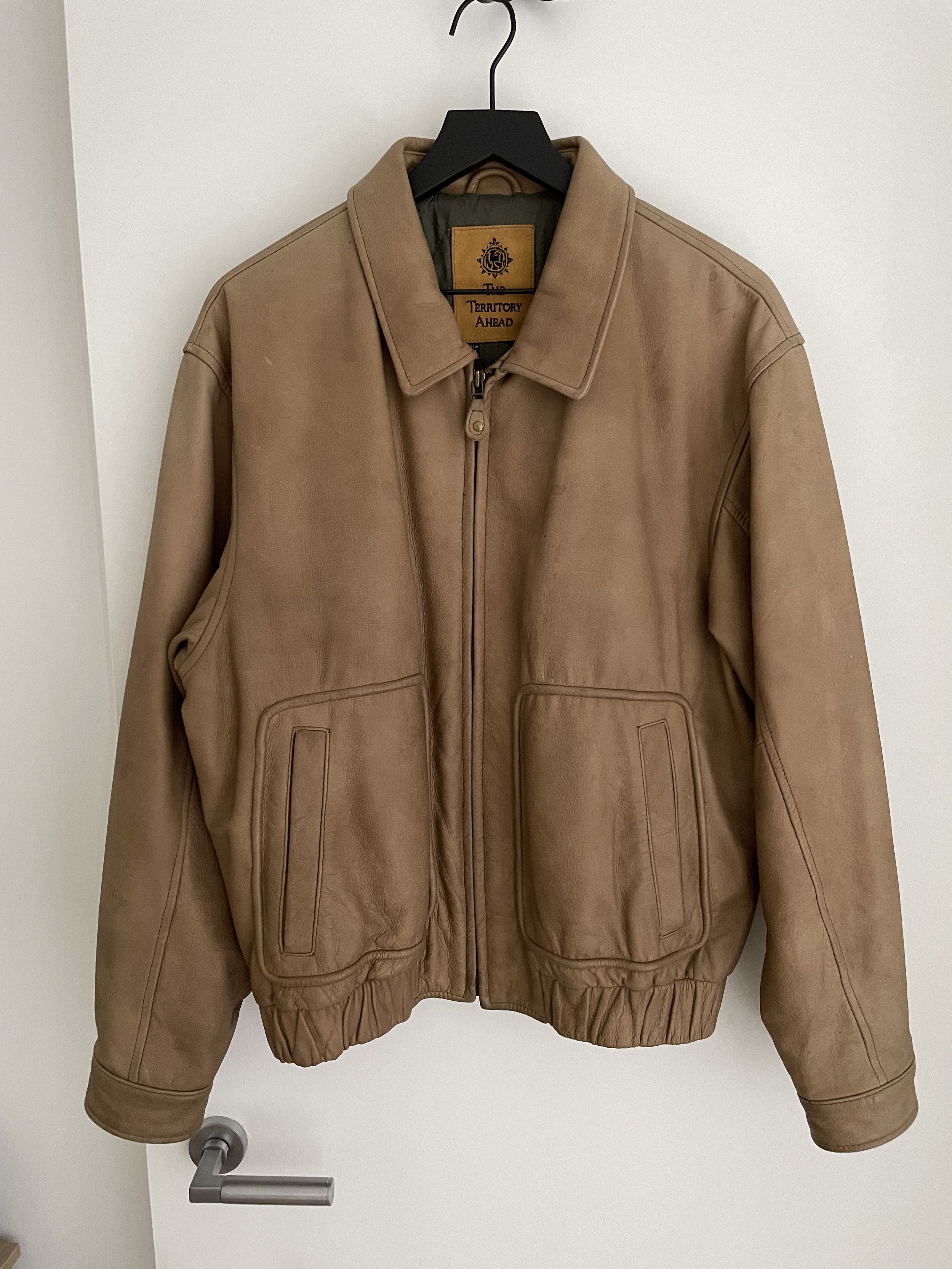 Vintage Vintage leather Jacket beige (Territory Ahead) Size US M / EU 48-50 / 2 - 1 Thumbnail
