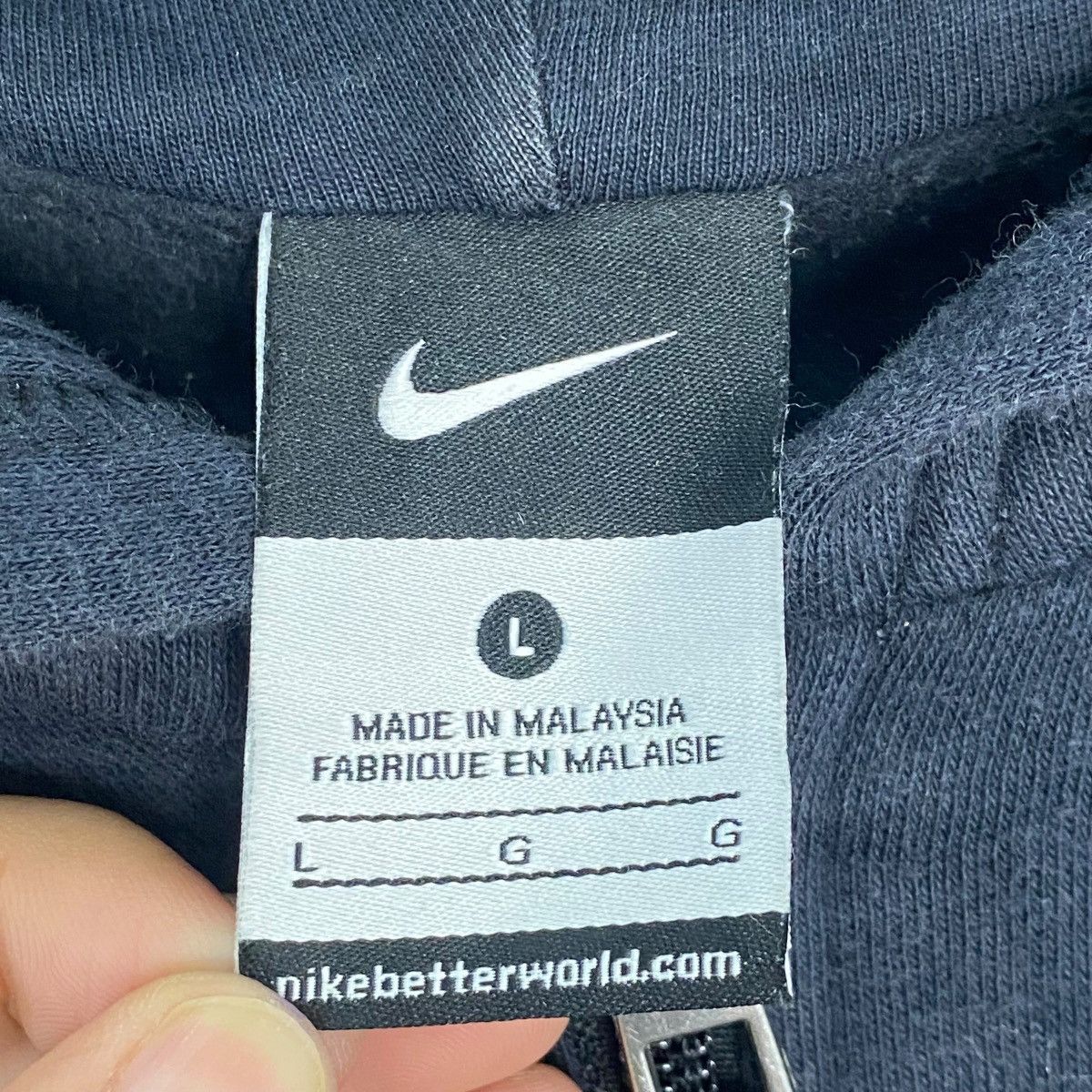 Vintage Vintage Nike Hoodie Sweater Small Logo Embroidery Black Size US L / EU 52-54 / 3 - 7 Thumbnail