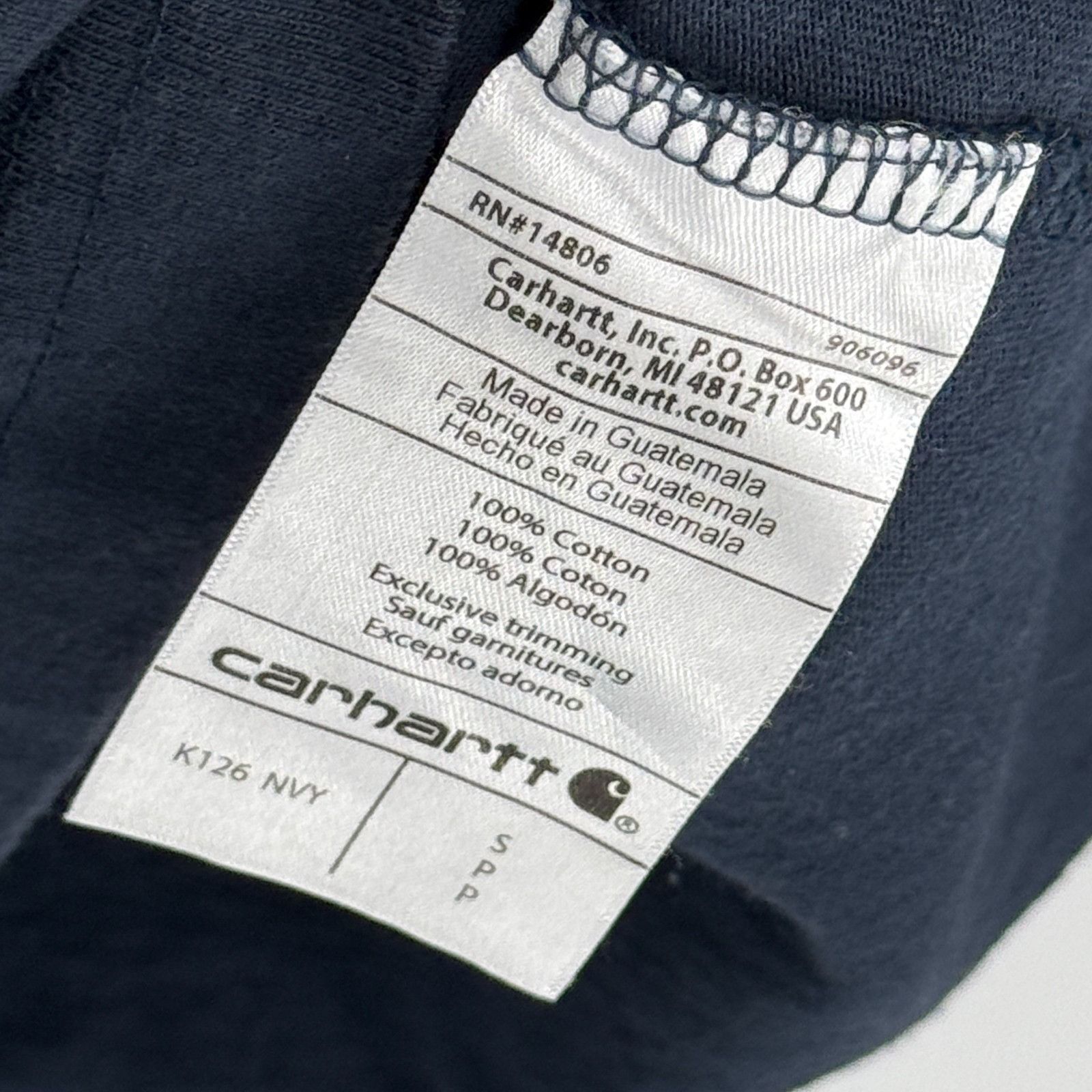 Carhartt Carhartt Long Sleeve Pocket T-Shirt Blue Loose Fit Workwear Size US S / EU 44-46 / 1 - 5 Thumbnail