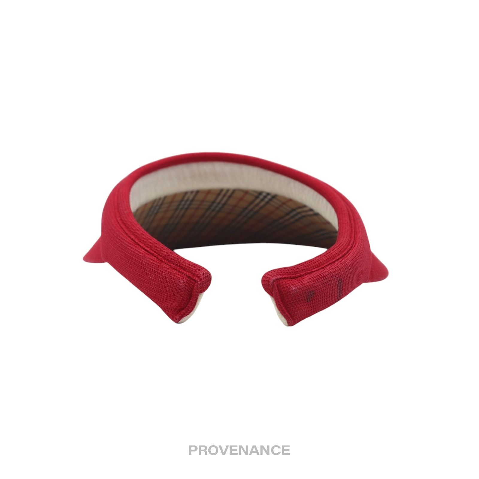 Burberry 🔴 Burberry Golf Knight Logo Visor - Nova Check Red Size ONE SIZE - 7 Thumbnail