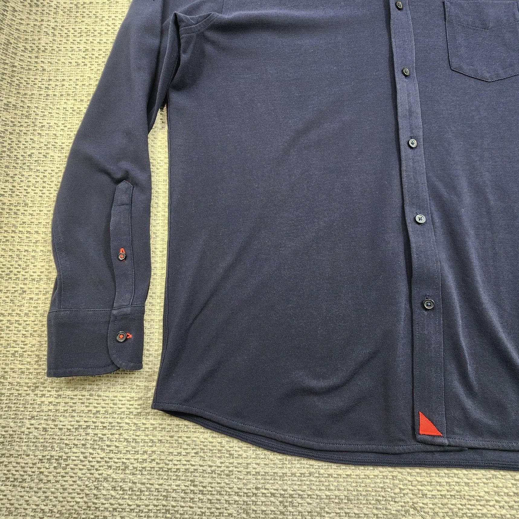 UNTUCKit UNTUCKit Mens Shirt Slim Fit 2XL Navy Blue Long Sleeve Button Up Mercury Classic Size US XXL / EU 58 / 5 - 4 Thumbnail