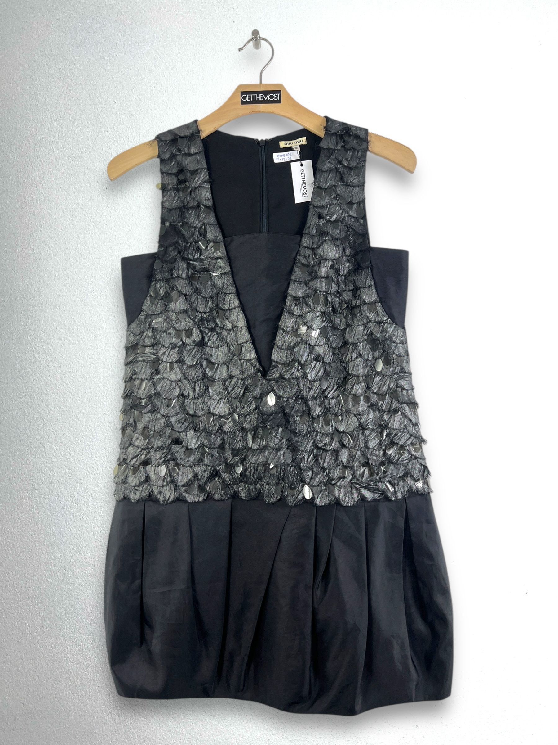 Japanese Brand × Miu Miu Miu Miu Linen Mini Dress (36) GTMP092 Size XS / US 0-2 / IT 36-38 - 1 Thumbnail