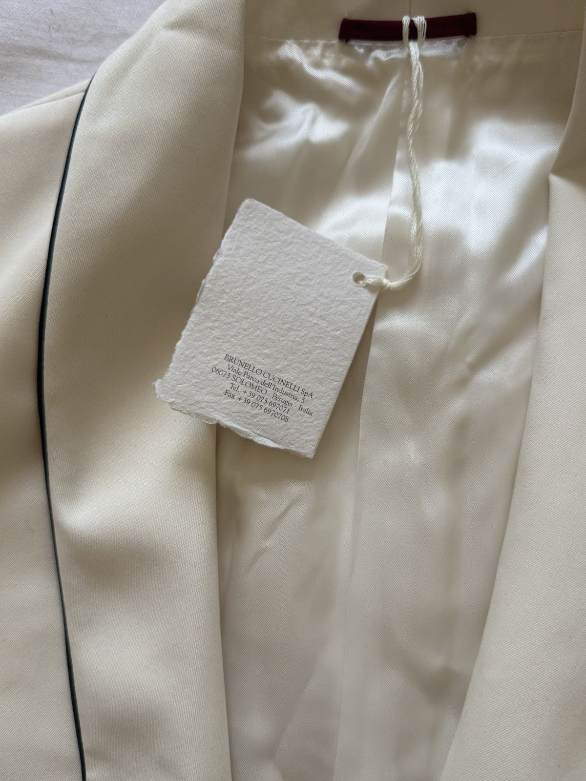 Brunello Cucinelli Brunello cucinelli off white silk formal blazer Size 48S - 11 Thumbnail