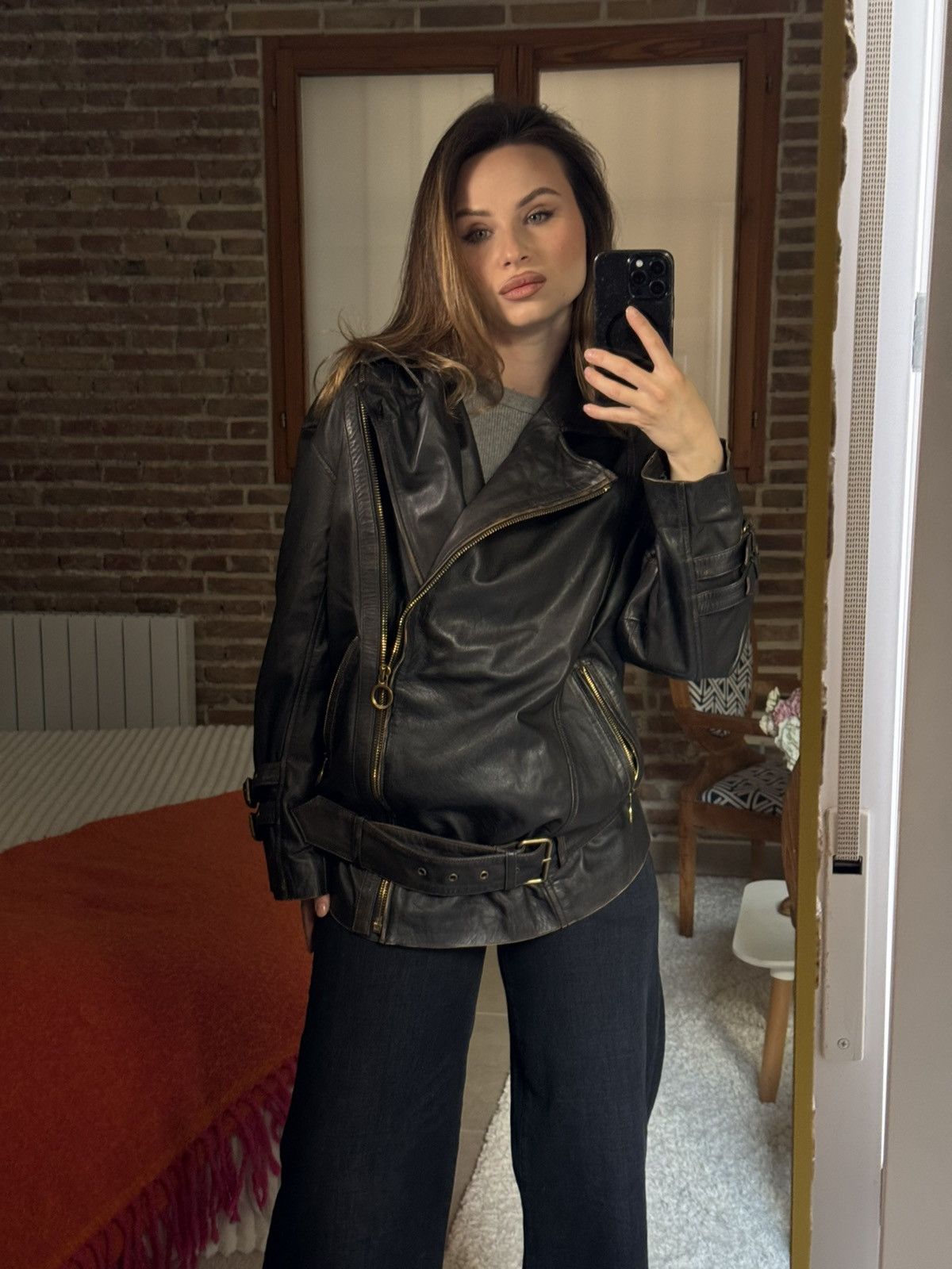 Pinko Pinko Bora Chiodo Leather Jacket Black Size S / US 4 / IT 40 - 12 Thumbnail