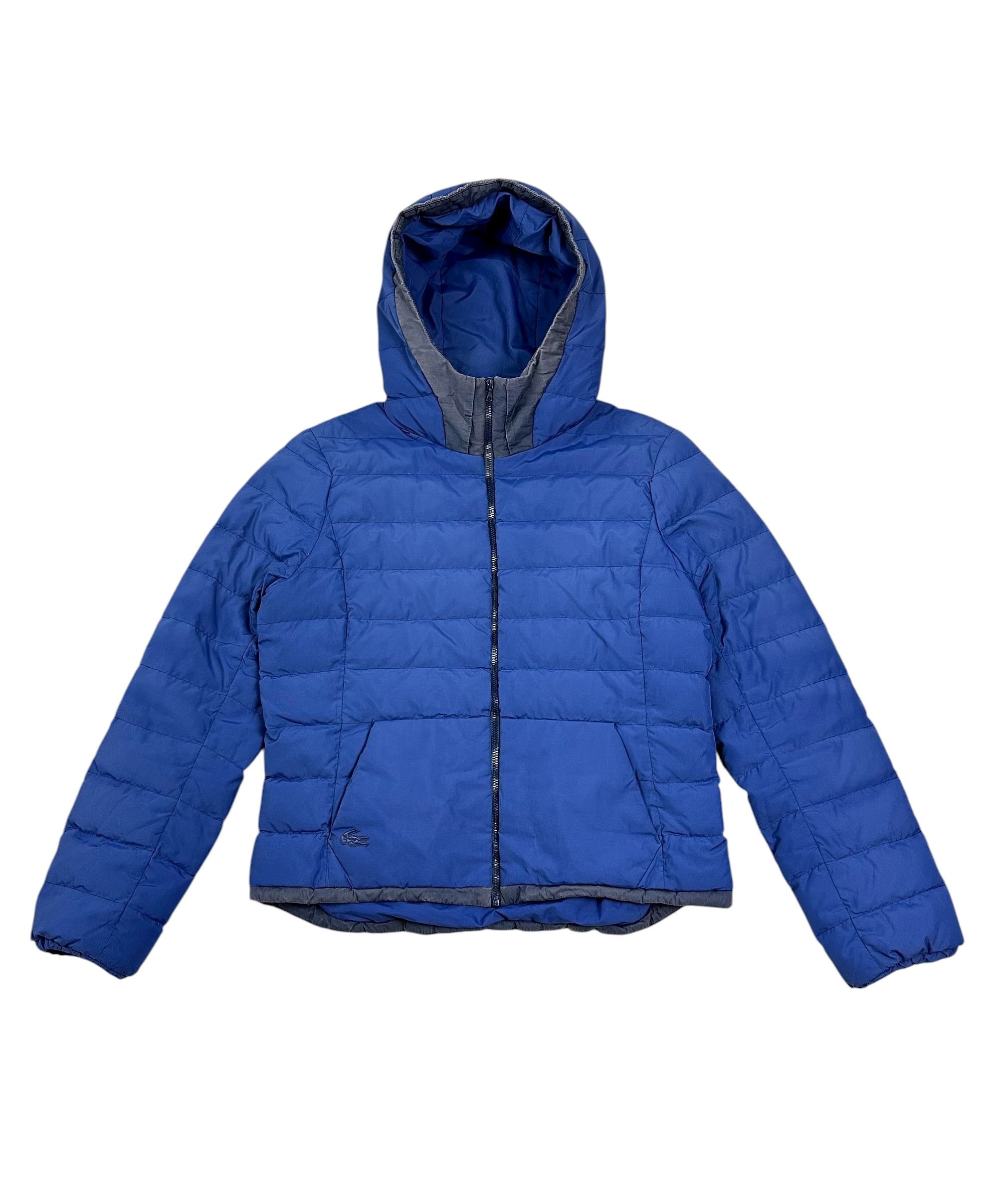 Lacoste Lacoste Blue Crocodile Down Hooded Winter Jacket Size M / US 6-8 / IT 42-44 - 1 Thumbnail
