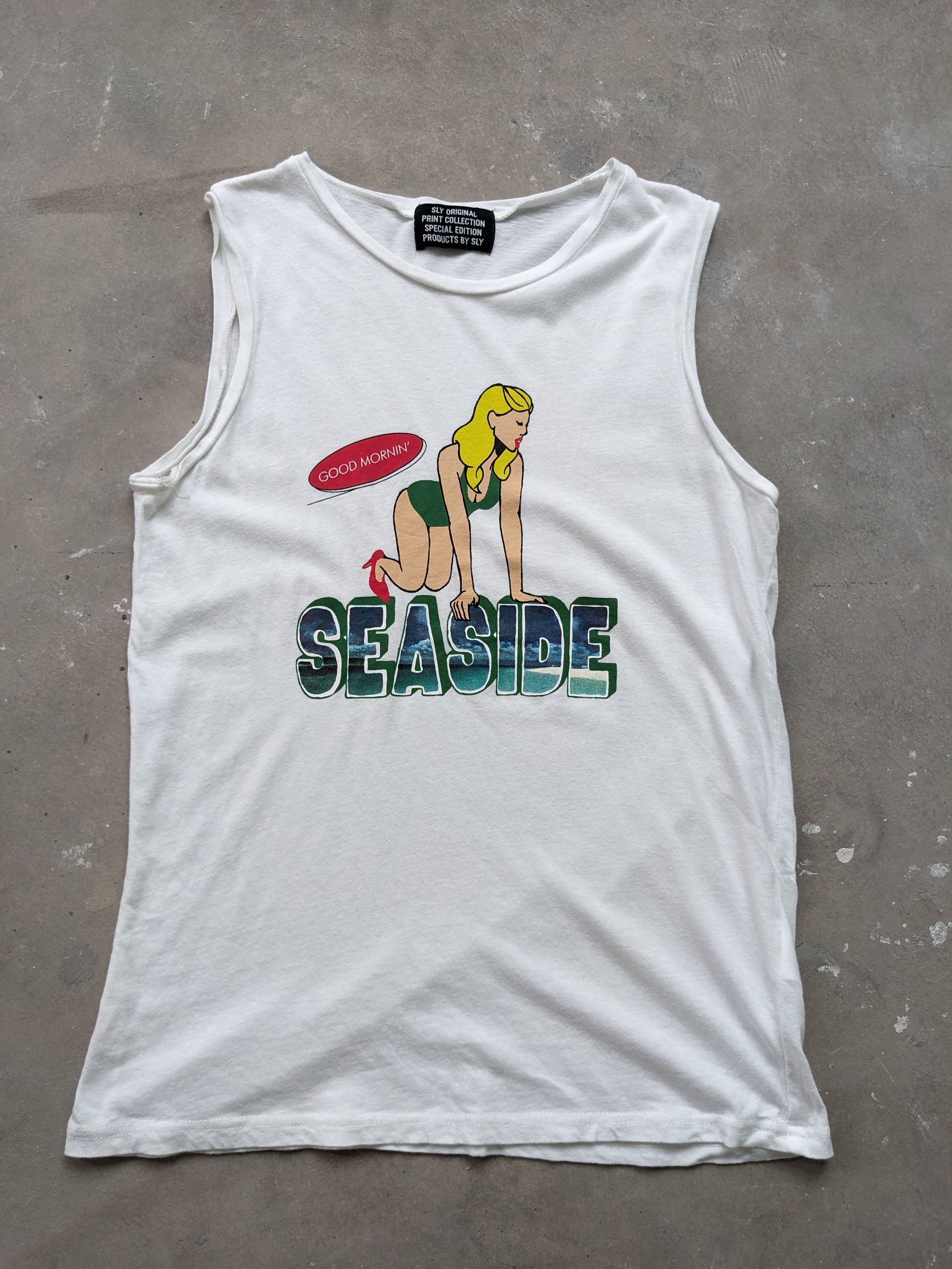 Japanese Brand × Vintage Vintage Tank Top Seaside Sexy Women Print Size XS / US 0-2 / IT 36-38 - 1 Thumbnail