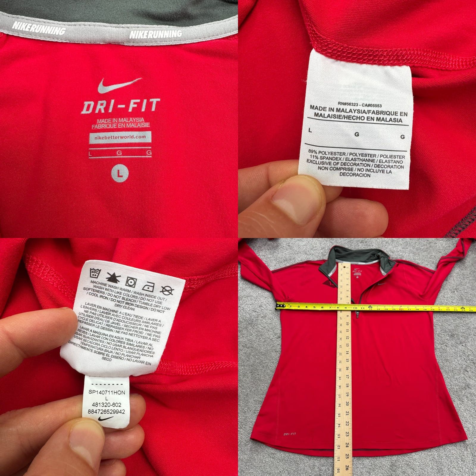 Nike Nike Element Dri-Fit Jacket Womens Large Red 2014 Half Marathon Finisher Active Size L / US 10 / IT 46 - 8 Thumbnail