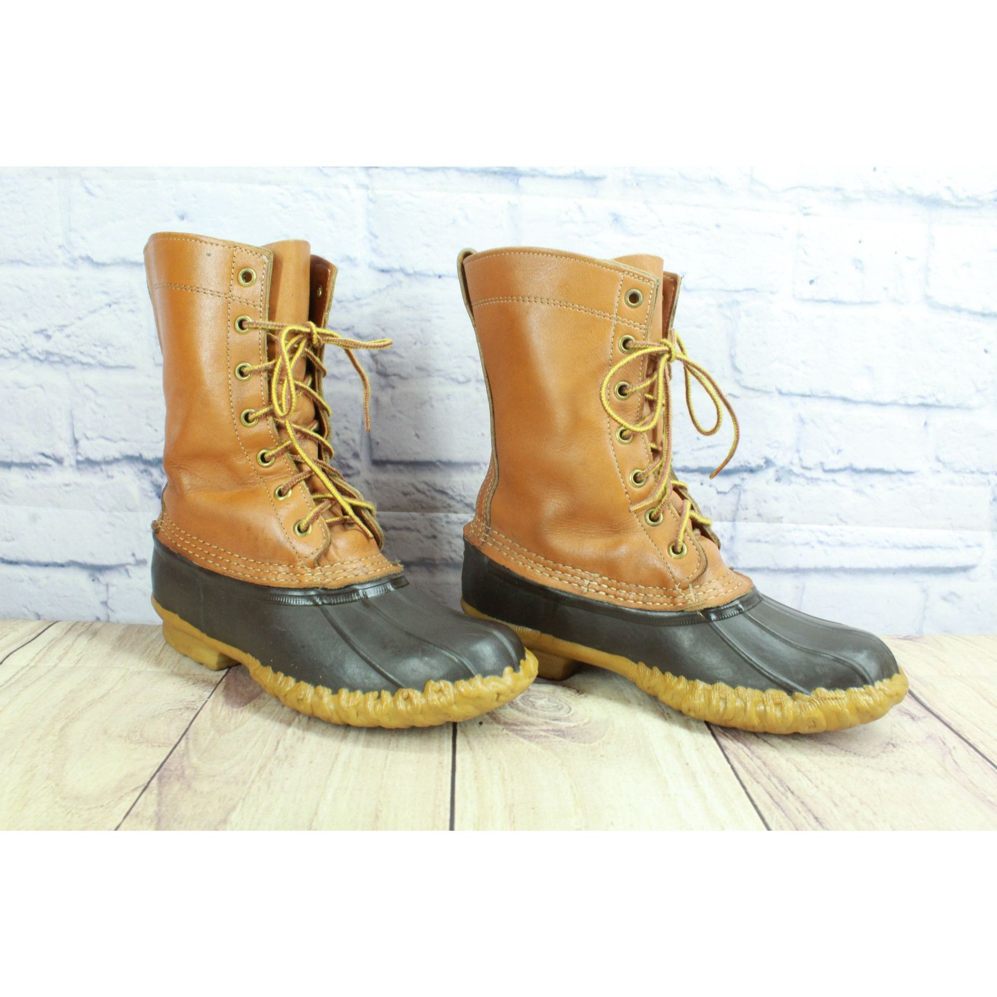 L.L. Bean Vintage LL Bean Brown Leather Hunting Duck Boots Size US 7 / IT 37 - 2 Thumbnail