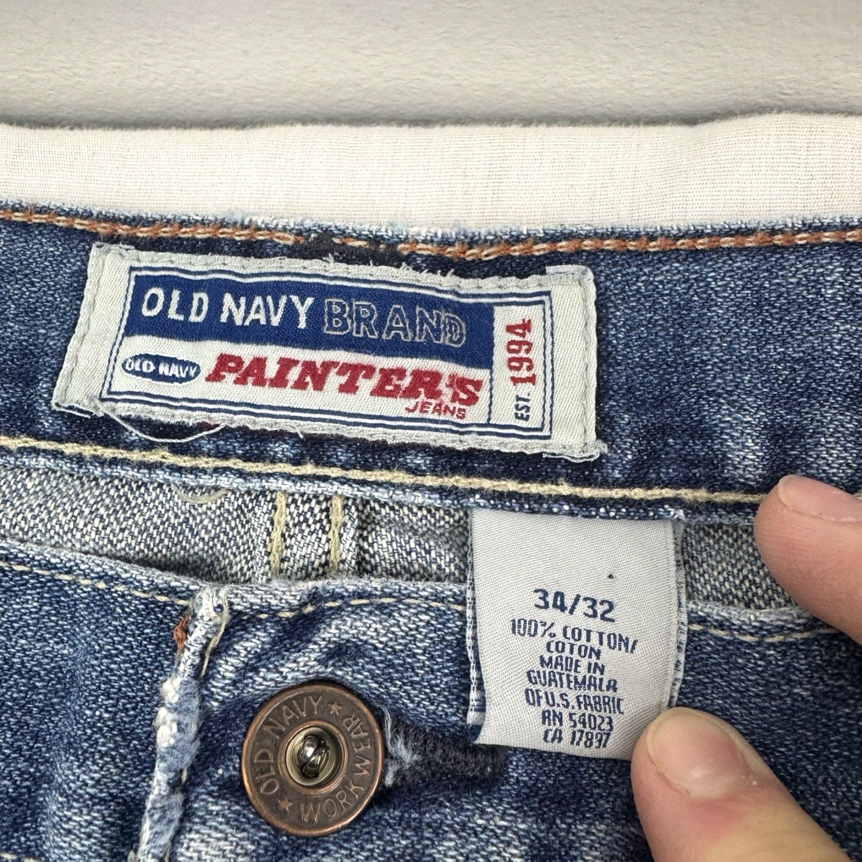 Old Navy Vintage Old Navy Painters Jeans Adult 34x32 Carpenter Baggy Relaxed Y2K Grunge Size US 34 / EU 50 - 3 Thumbnail