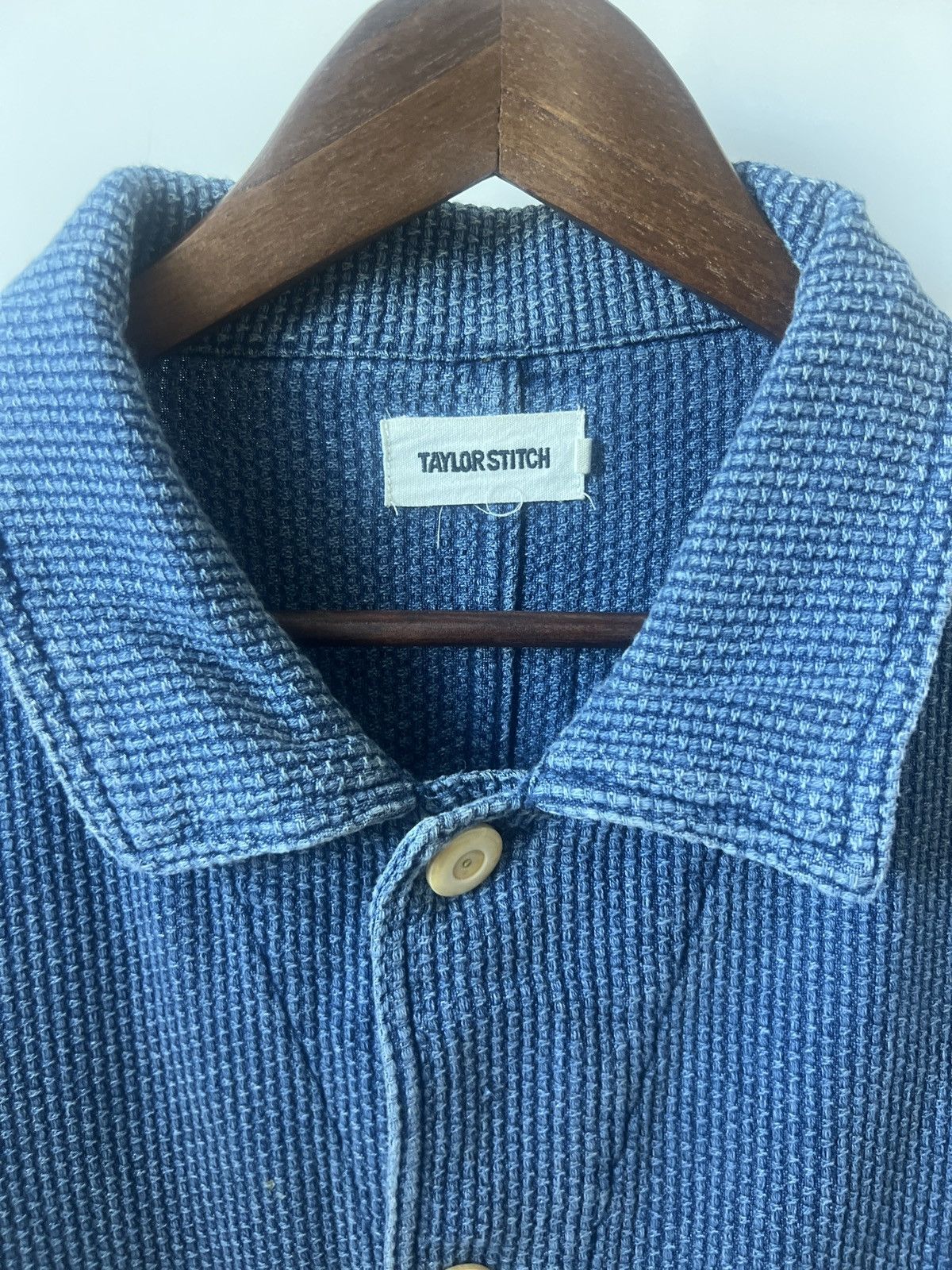 Taylor Stitch Taylor Stitch Indigo Waffle Knit Overshirt Jacket Size 46 XL Size US M / EU 48-50 / 2 - 3 Thumbnail