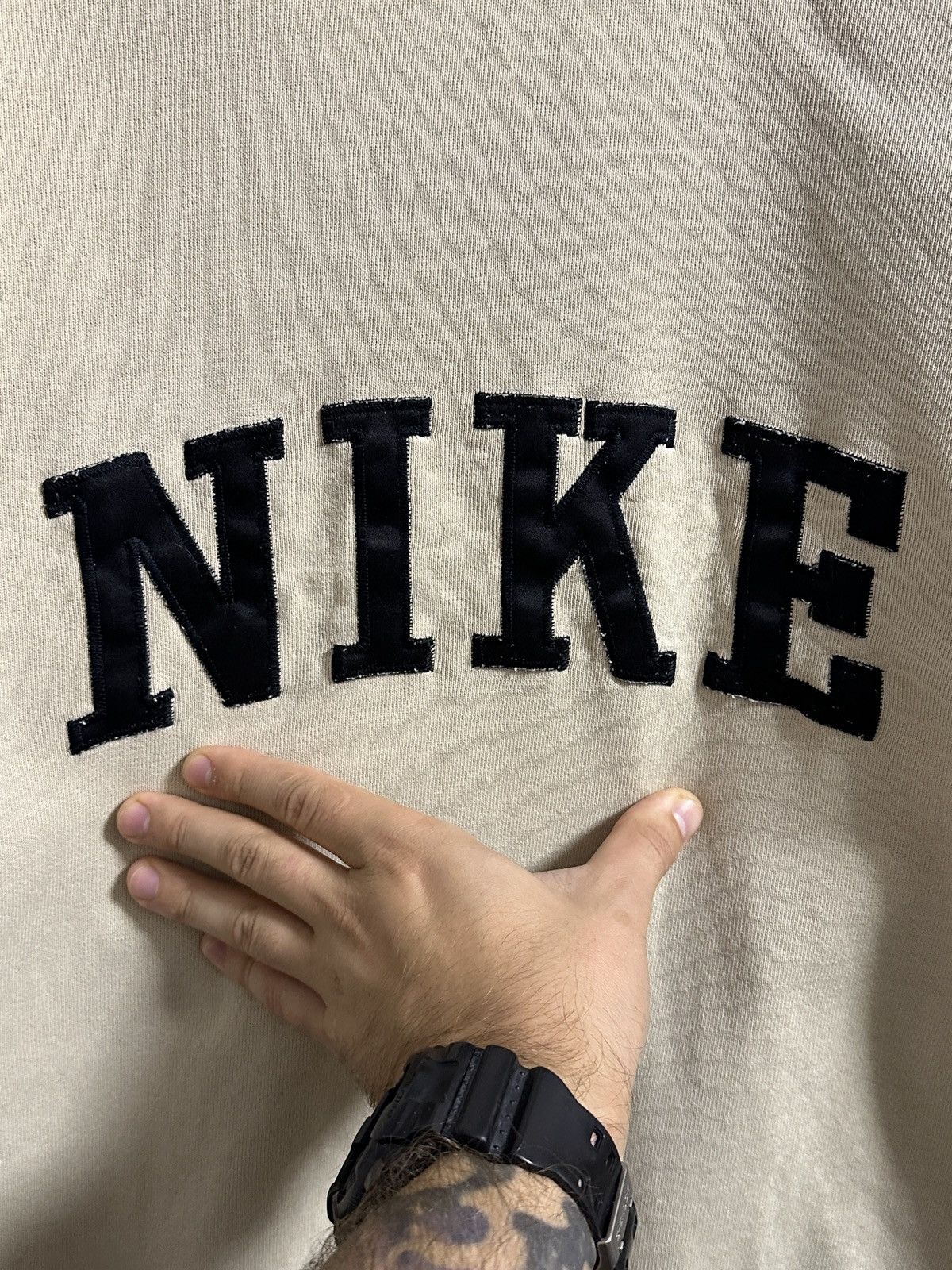 Nike × Vintage Rare Vintage Sweatshirt Nike Big Logo 90s Clothing. Size US L / EU 52-54 / 3 - 2 Thumbnail