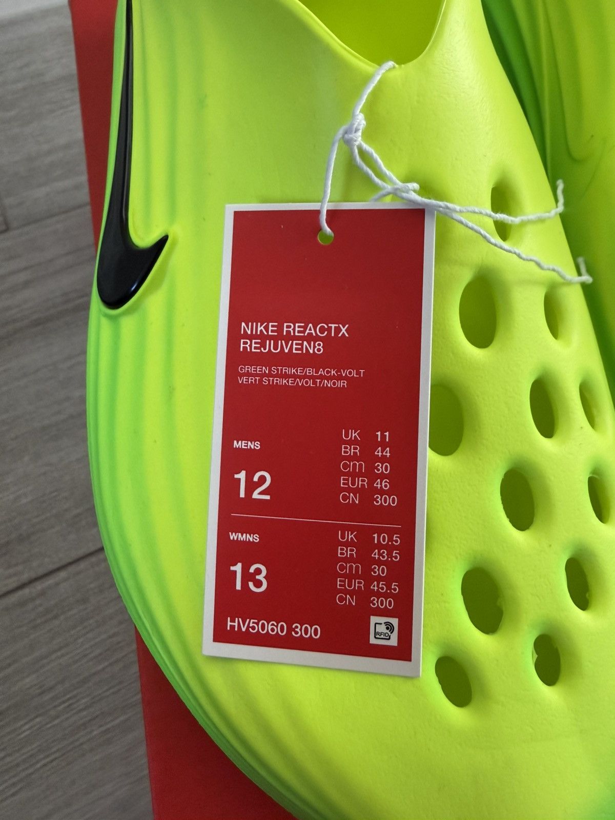 Nike Nike ReactX Rejuven8 Green Strike Black Volt Slip-On Sz 12 Size US 12 / EU 45 - 9 Thumbnail