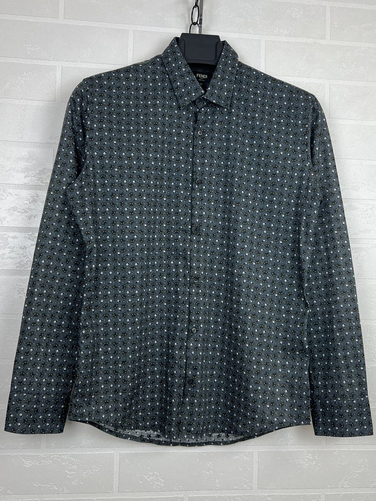 Fendi FENDI ROMA Shirt Button Up Monogram Monster Cat Eyes Pattern Size US S / EU 44-46 / 1 - 5 Thumbnail