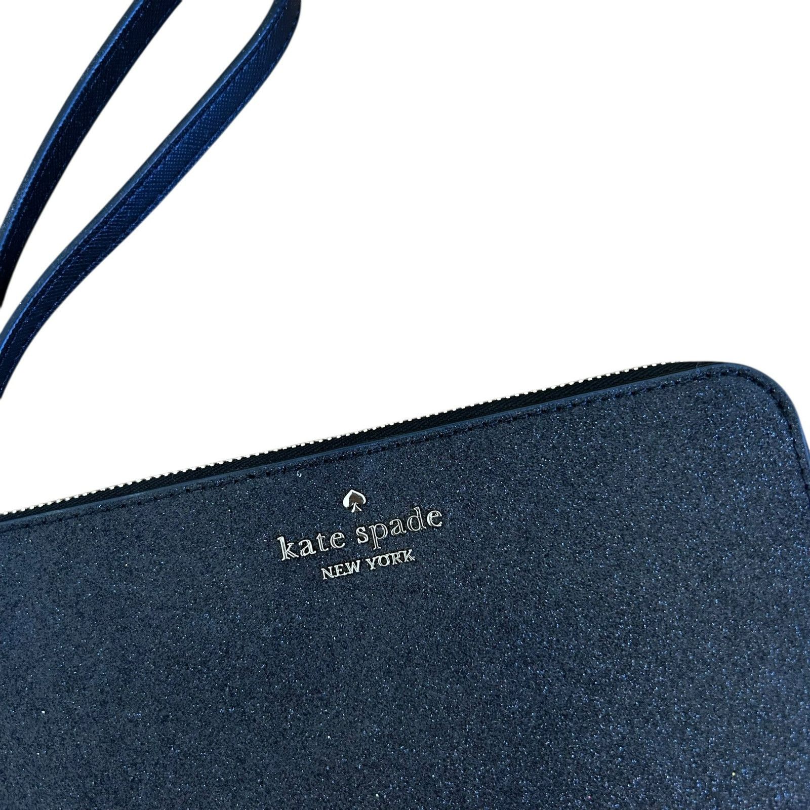 Kate Spade Kate Spade Black Glitter Zip Wallet Wristlet Size ONE SIZE - 2 Thumbnail