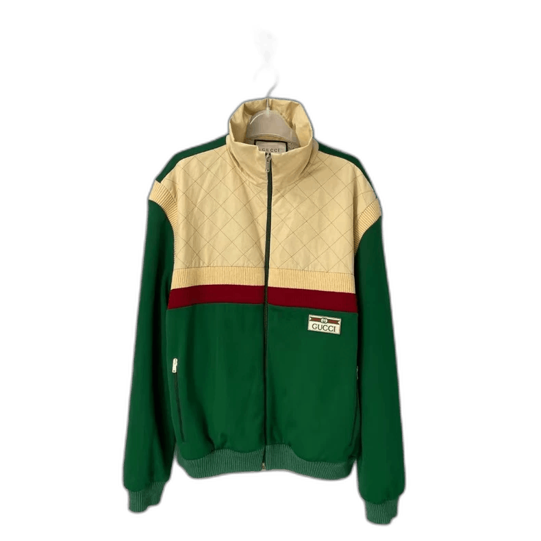Gucci Red Green Color Block Jacket-yf