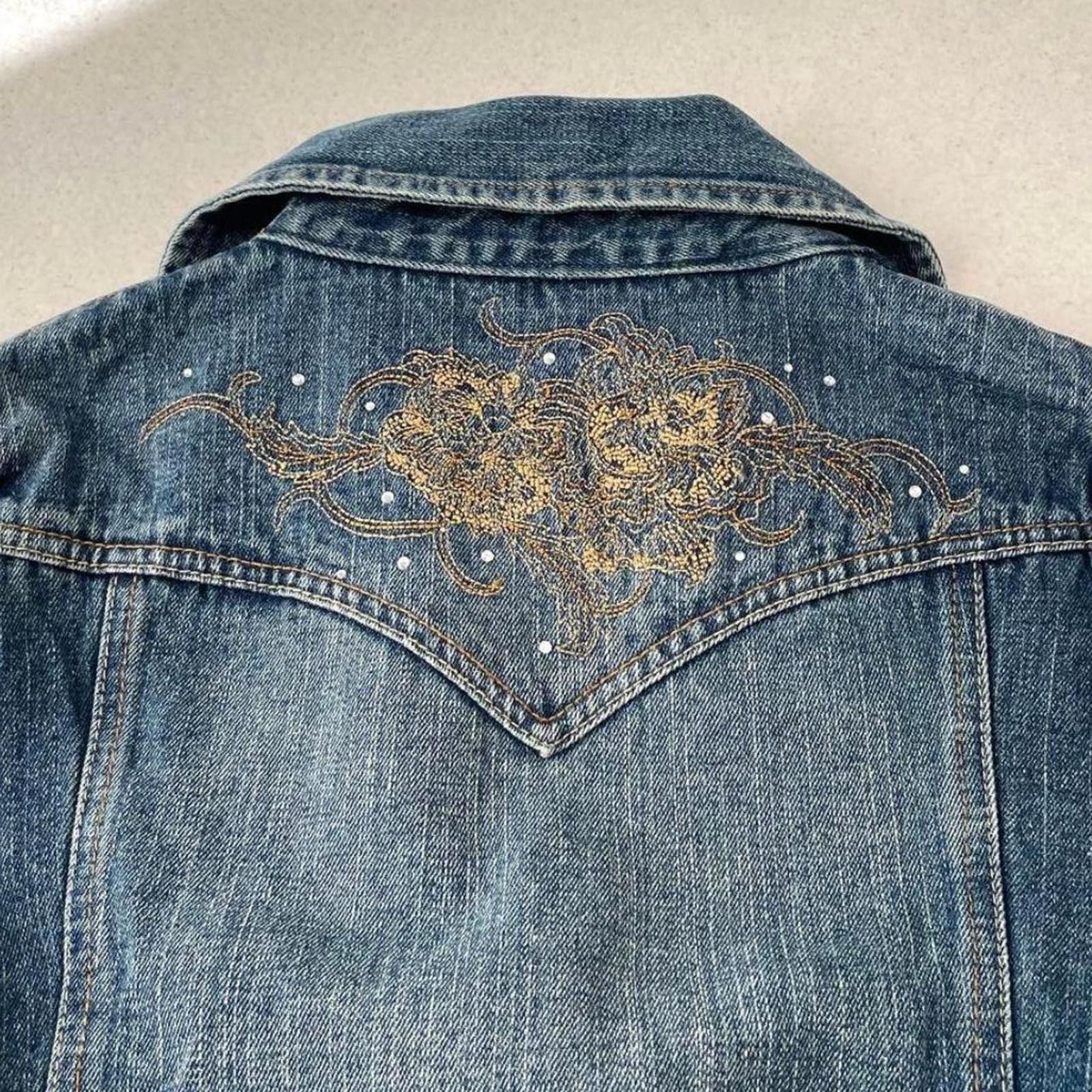 Other Vintage 2000s fairy grunge mid wash denim jacket Size XS / US 0-2 / IT 36-38 - 3 Thumbnail