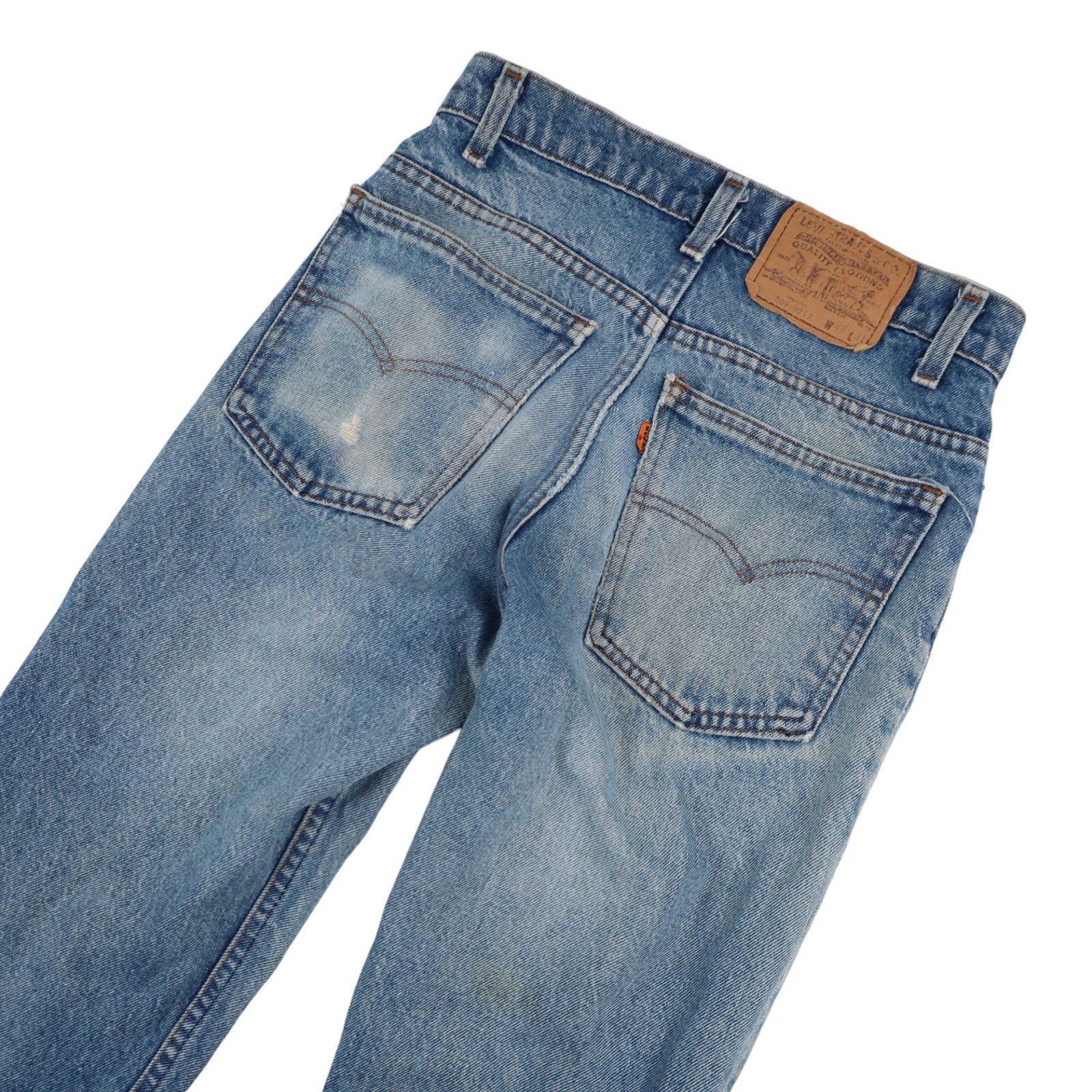 Levi's × Vintage Vintage Levis 509-0217 Distressed Orange Tab Denim Jeans Size US 29 - 10 Thumbnail