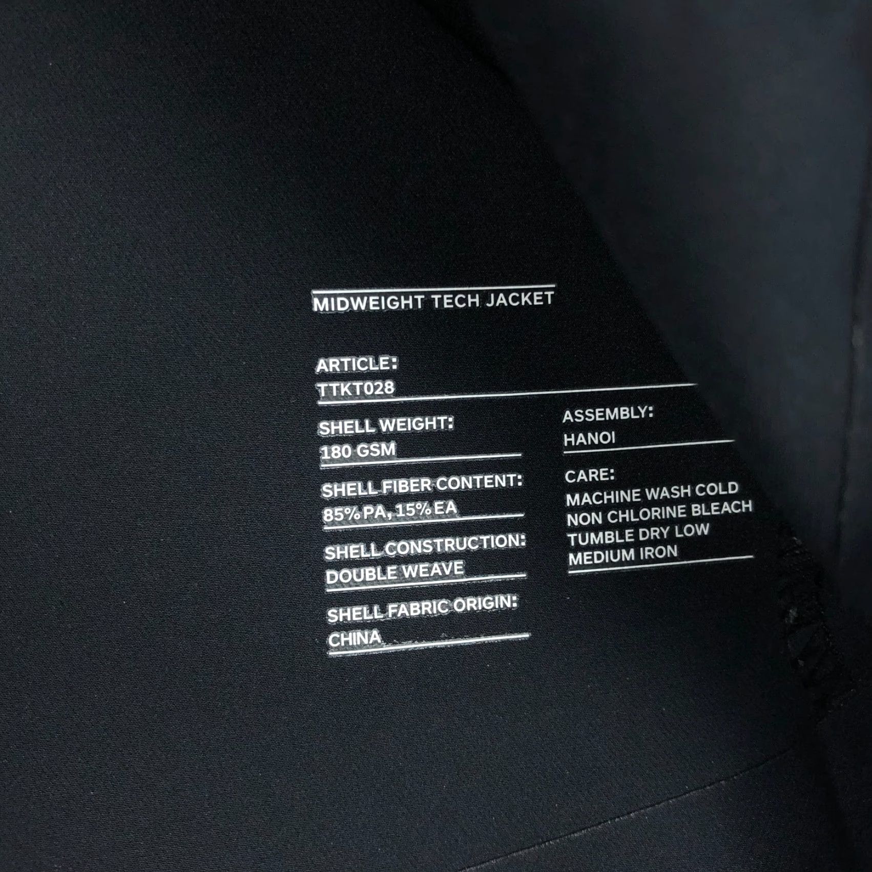 Ten Thousand Ten Thousand Men's Midweight Tech Jacket Hooded Zip Black Windbreaker Jacket Regular M Size US M / EU 48-50 / 2 - 5 Thumbnail