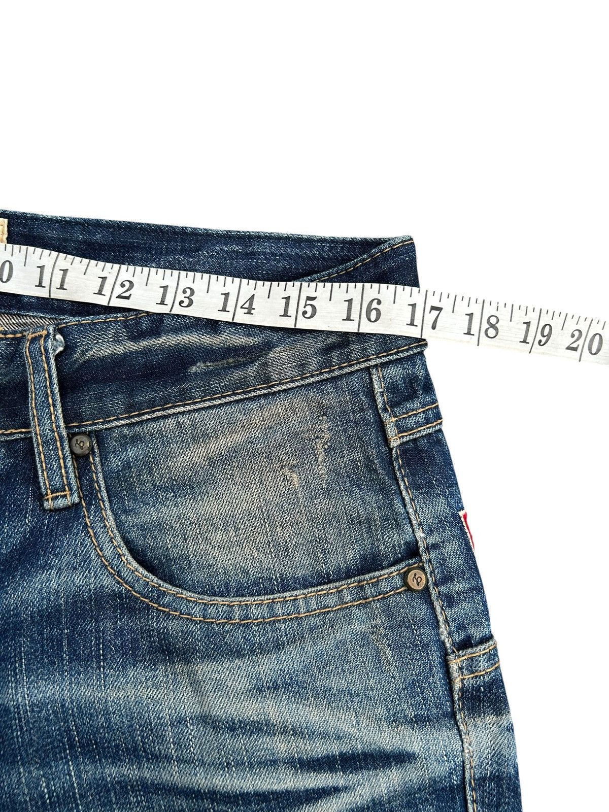 Kapital YOSHITOMO NARA LOLITA Exotic Vintage Distressed Denim Jeans Size US 34 / EU 50 - 20 Thumbnail