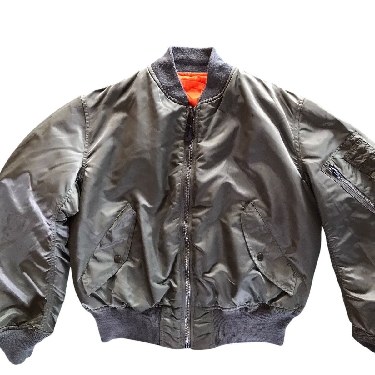 Schott Rare Vintage Schott MA 1 Flight Bomber Jacket Size US L / EU 52-54 / 3 - 2 Thumbnail