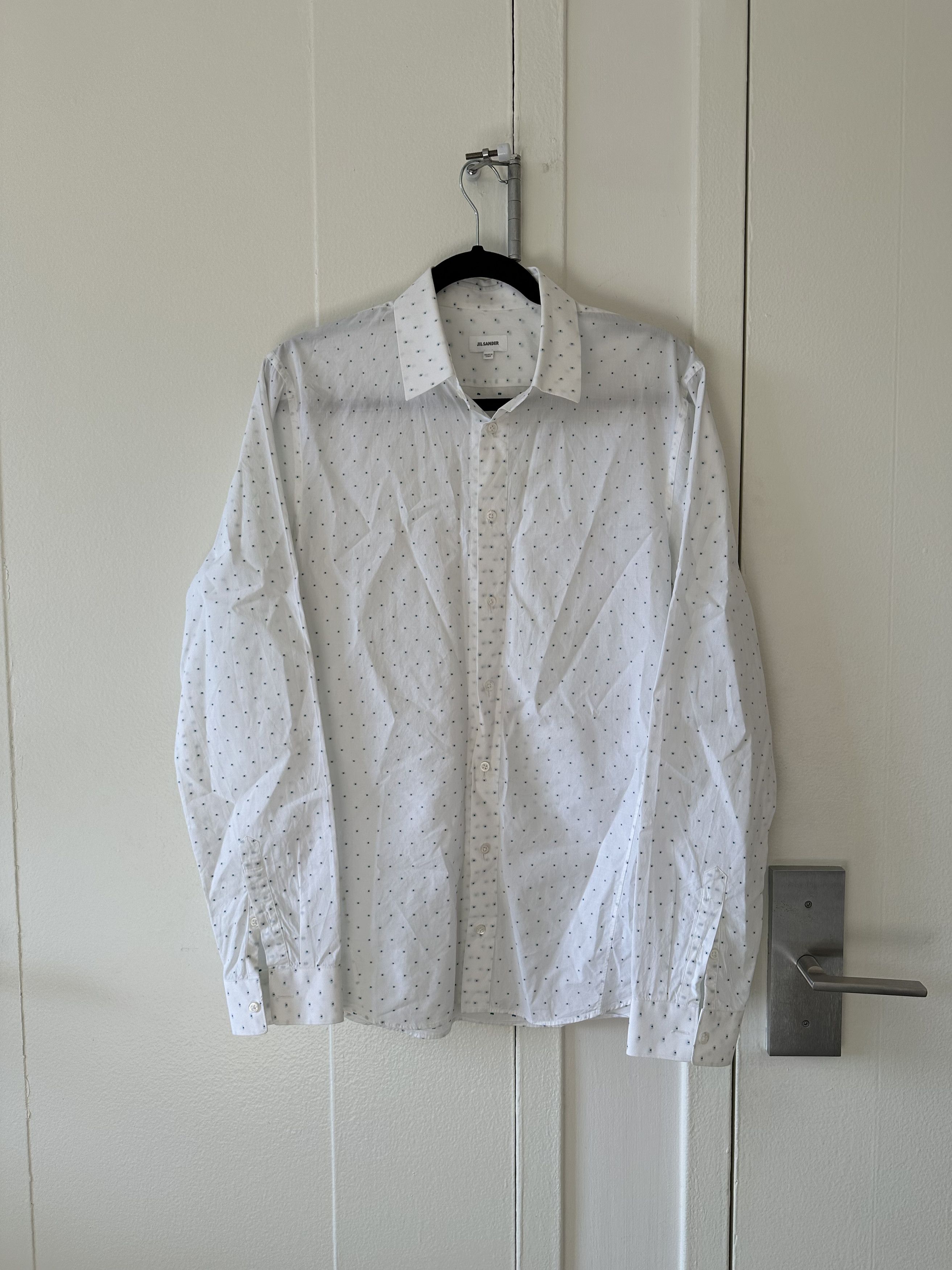 Jil Sander Jil Sander Polka Dot Embroidered Button Up Shirt Size US M / EU 48-50 / 2 - 1 Thumbnail