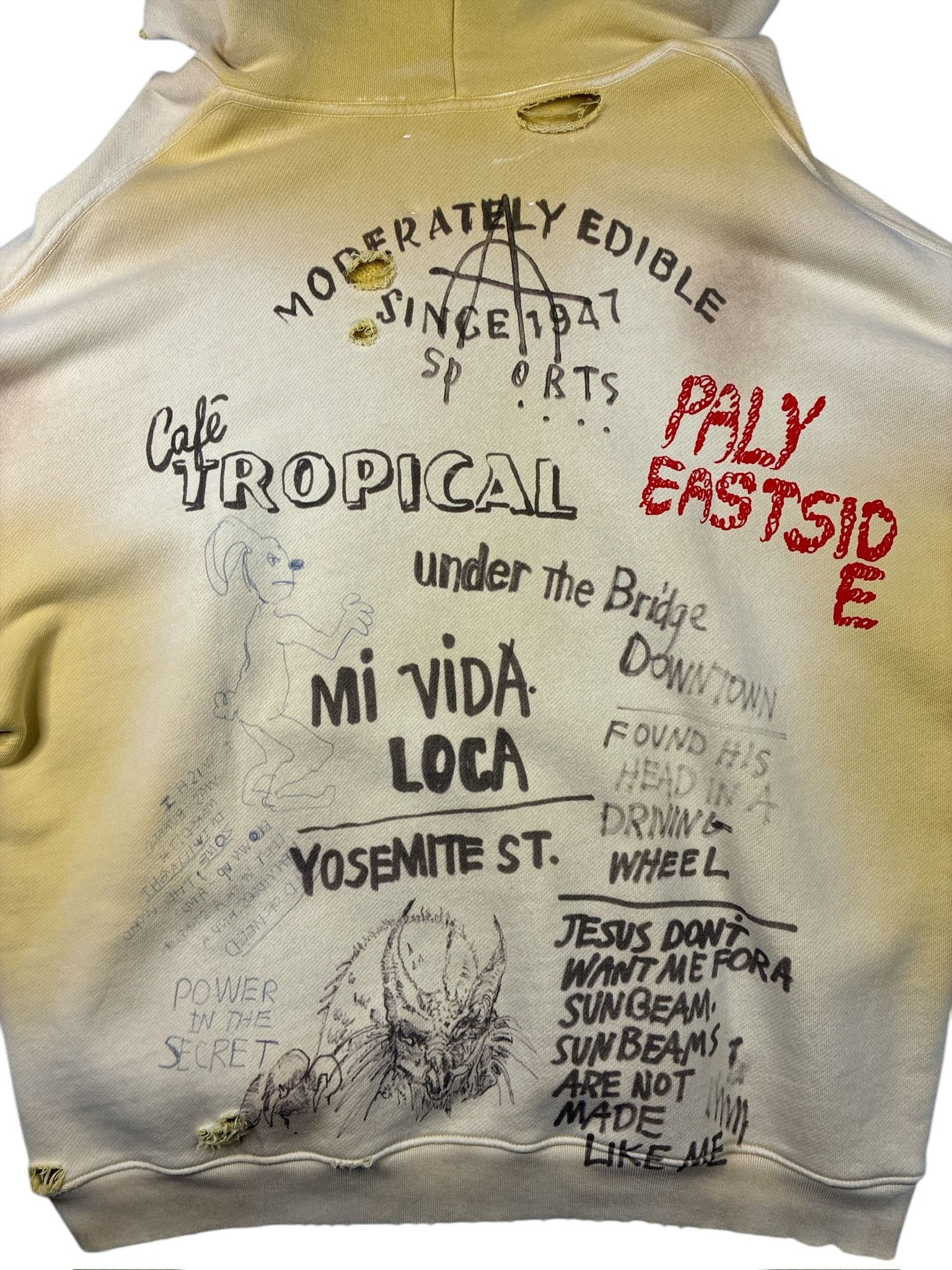 Paly Hollywood PALY: Yellow 'EPDS' Hoodie Size US M / EU 48-50 / 2 - 8 Thumbnail