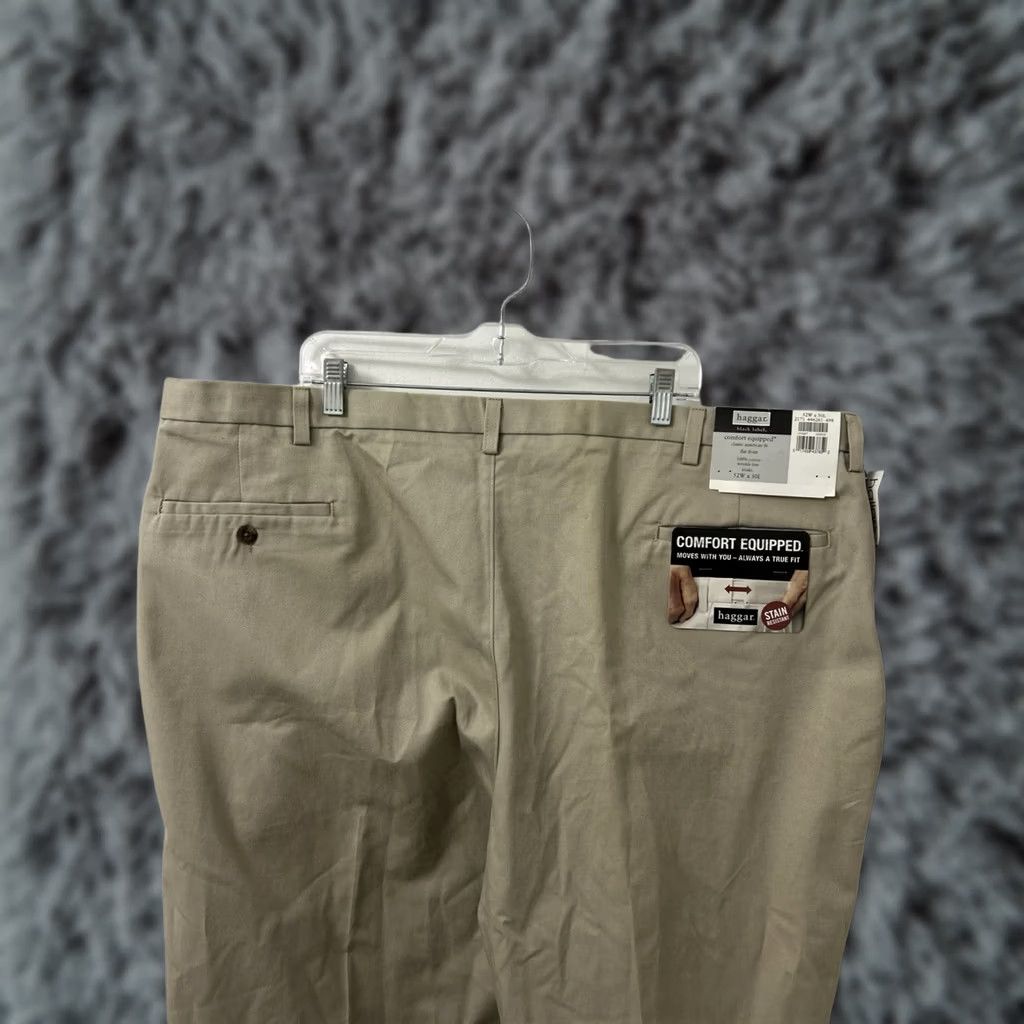 Haggar Haggar Black Label Pants Mens 52x30 Khaki Classic Fit Workwear Casual Flat Front Zipper Button Pockets Comfort Equipped Size US 36 / EU 52 - 1 Thumbnail