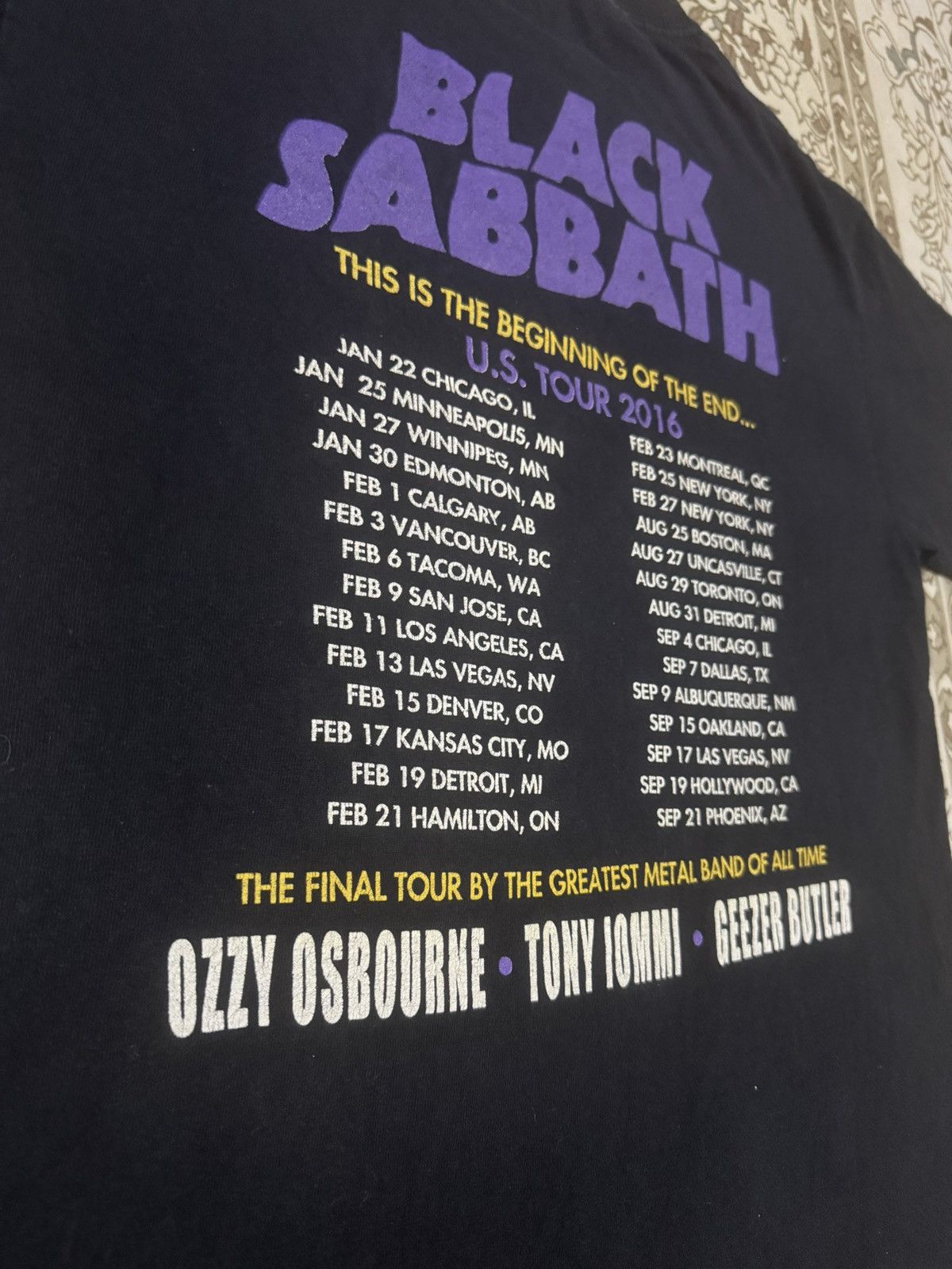 Band Tees The End Tour Black Sabbath Flaming Planet Design Band Shirt Size US M / EU 48-50 / 2 - 3 Thumbnail