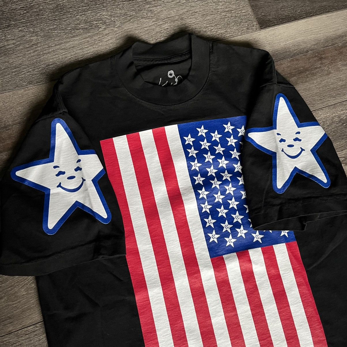 Asspizza 50 States Tour American Flag Graphic T Shirt Black
