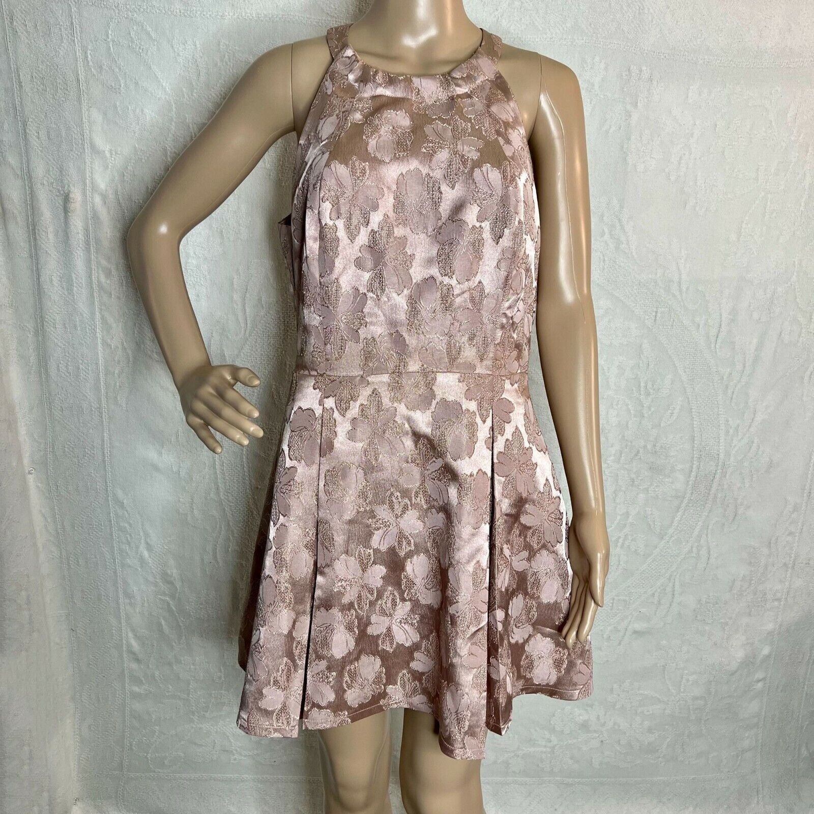 Other Lulus Blush Pink Floral Dress Size L / US 10 / IT 46 - 1 Thumbnail